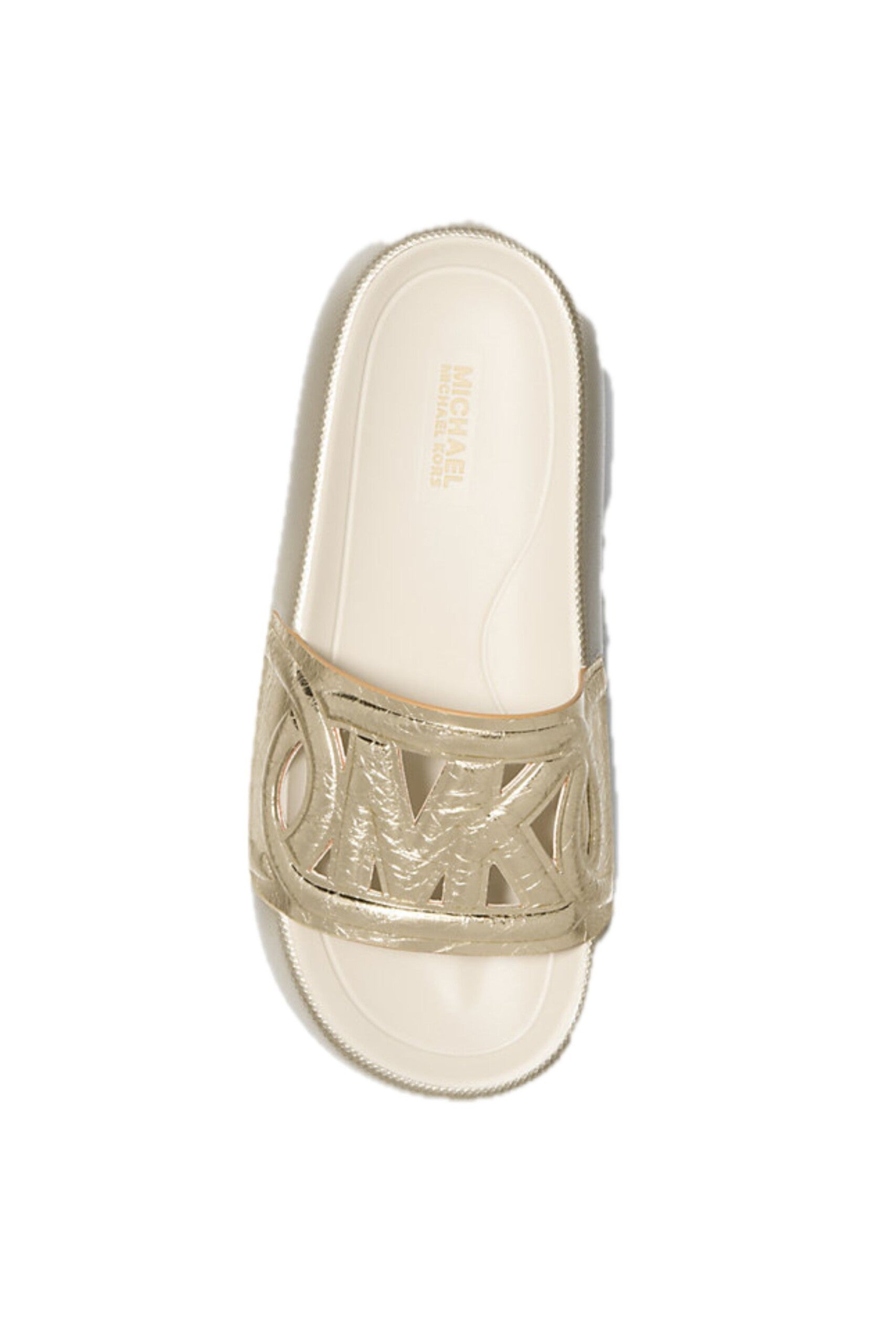Michael Kors Splash Slide Pale Gold vista alto