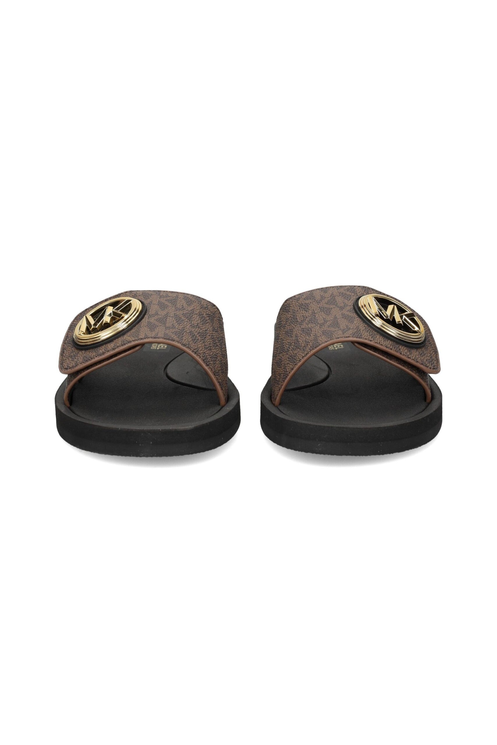 Michael Kors Charm Slide Marrone vista frontale