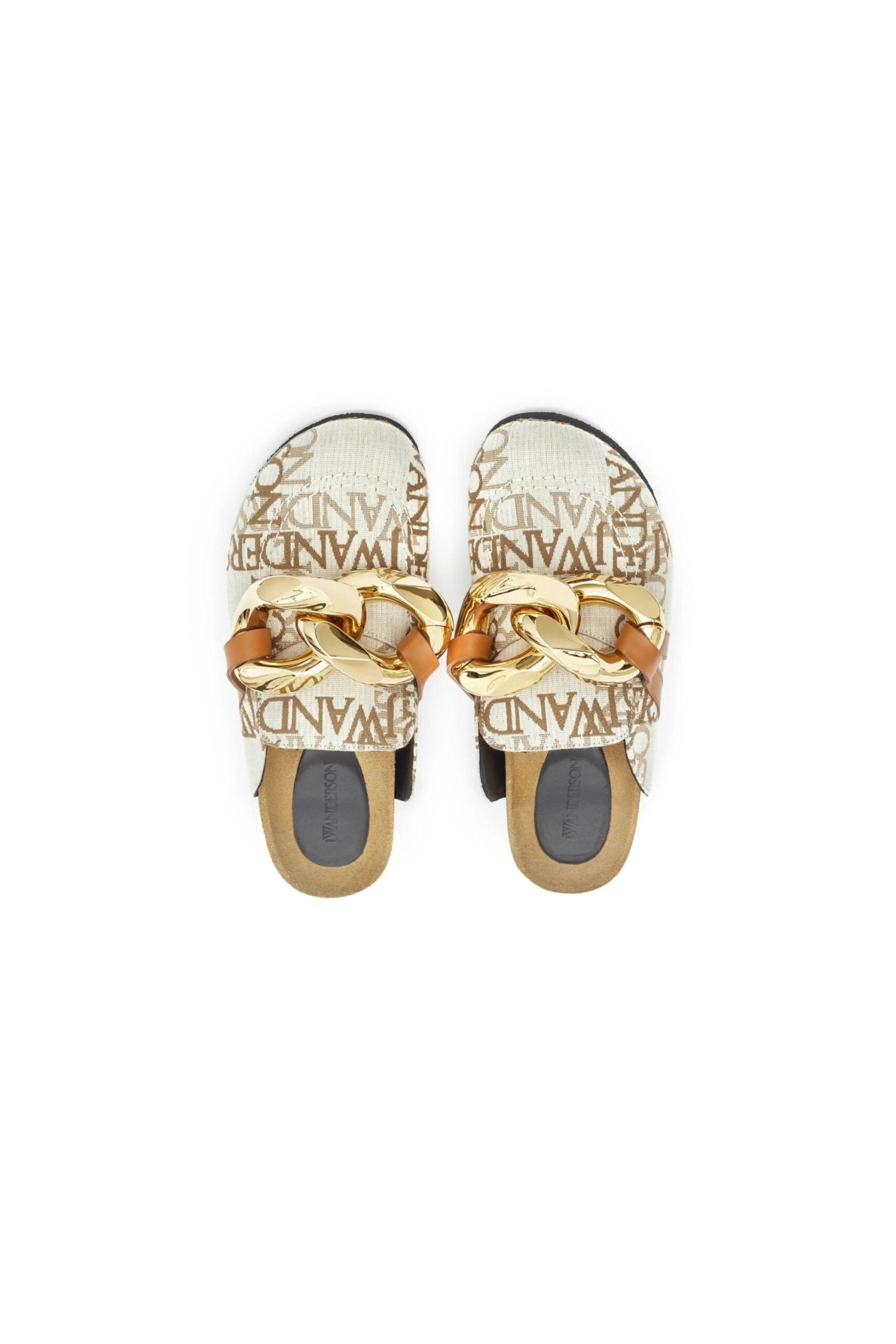 JW Anderson mules con logo a catena vista alto