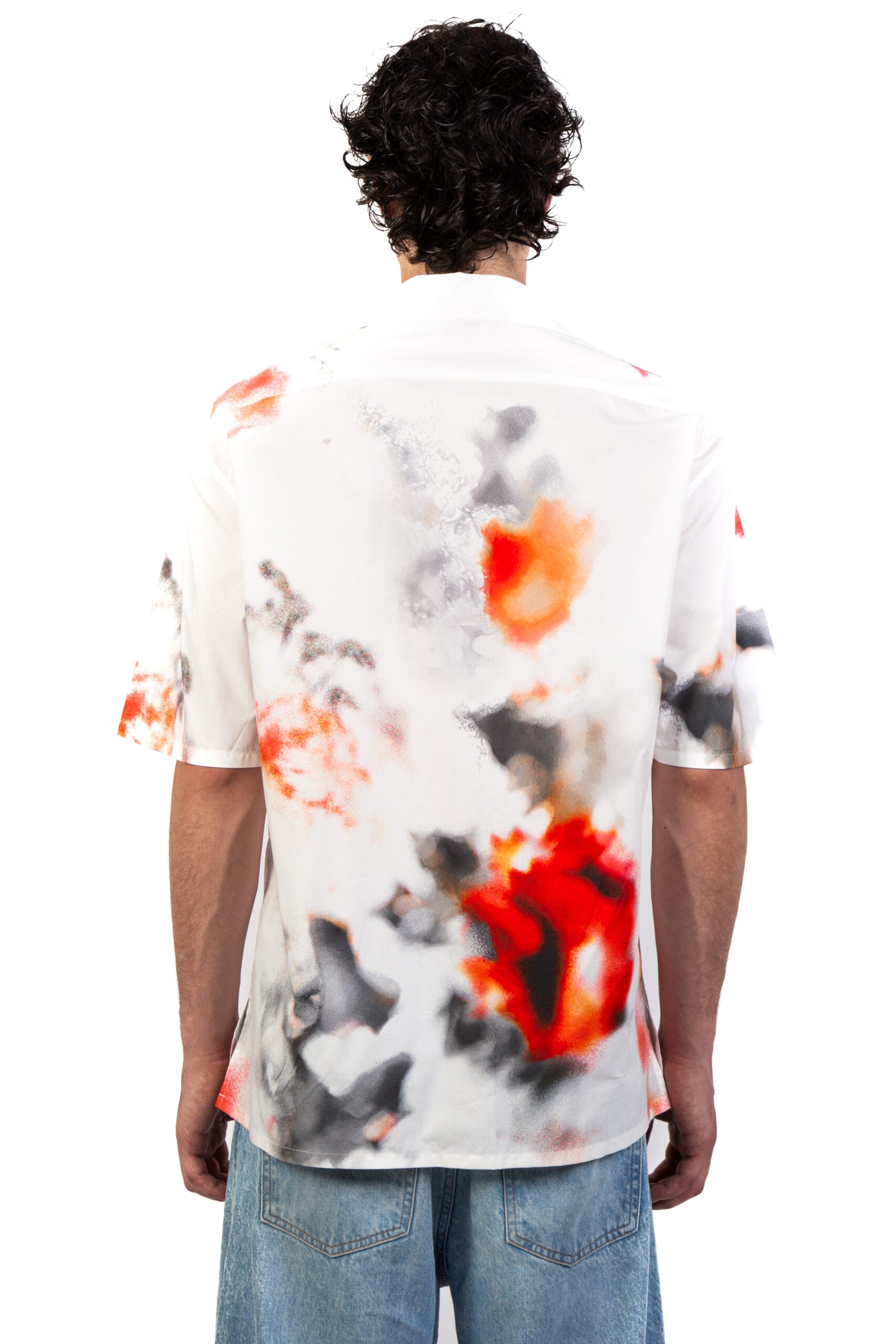 Alexander Mcqueen Camicia Obscured Flower con stampa-4