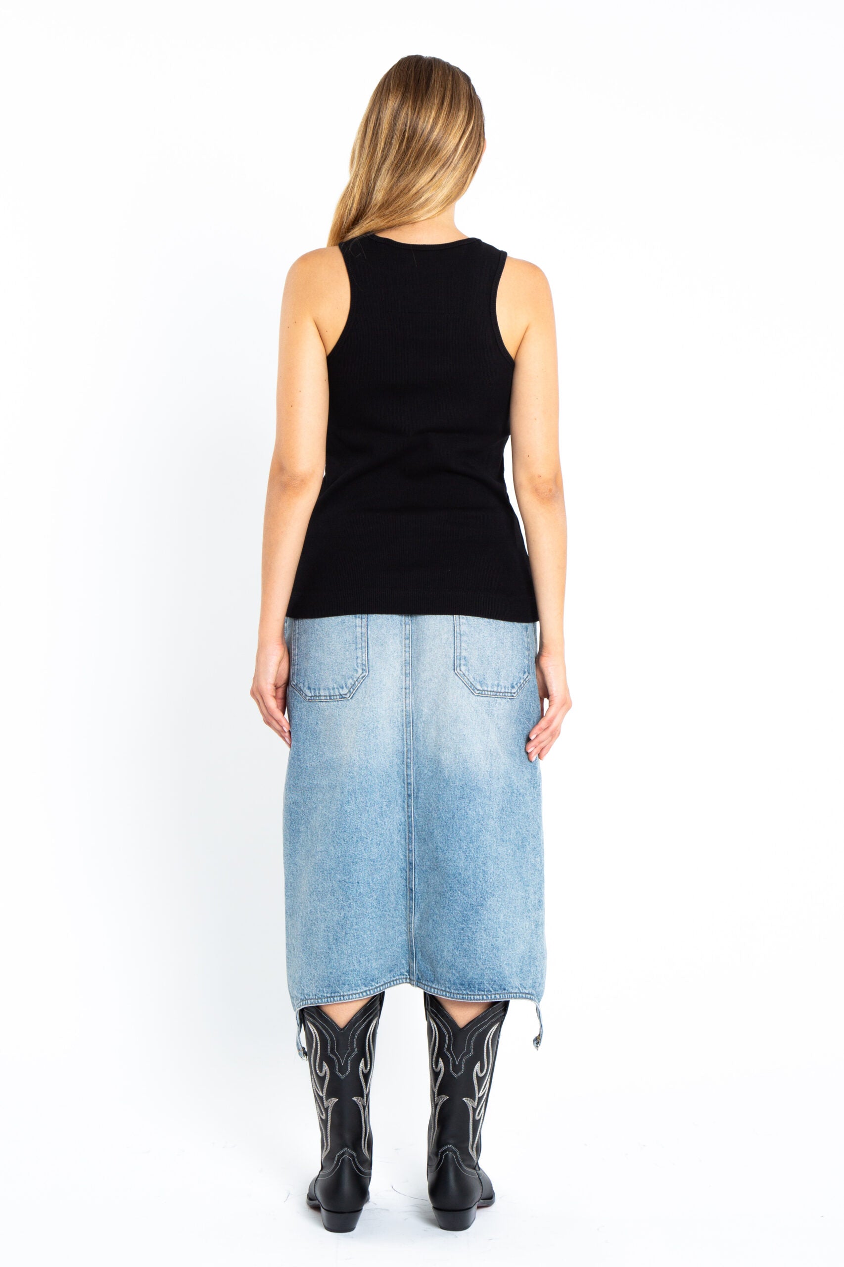 Givenchy Top nero con Placca Logo-3