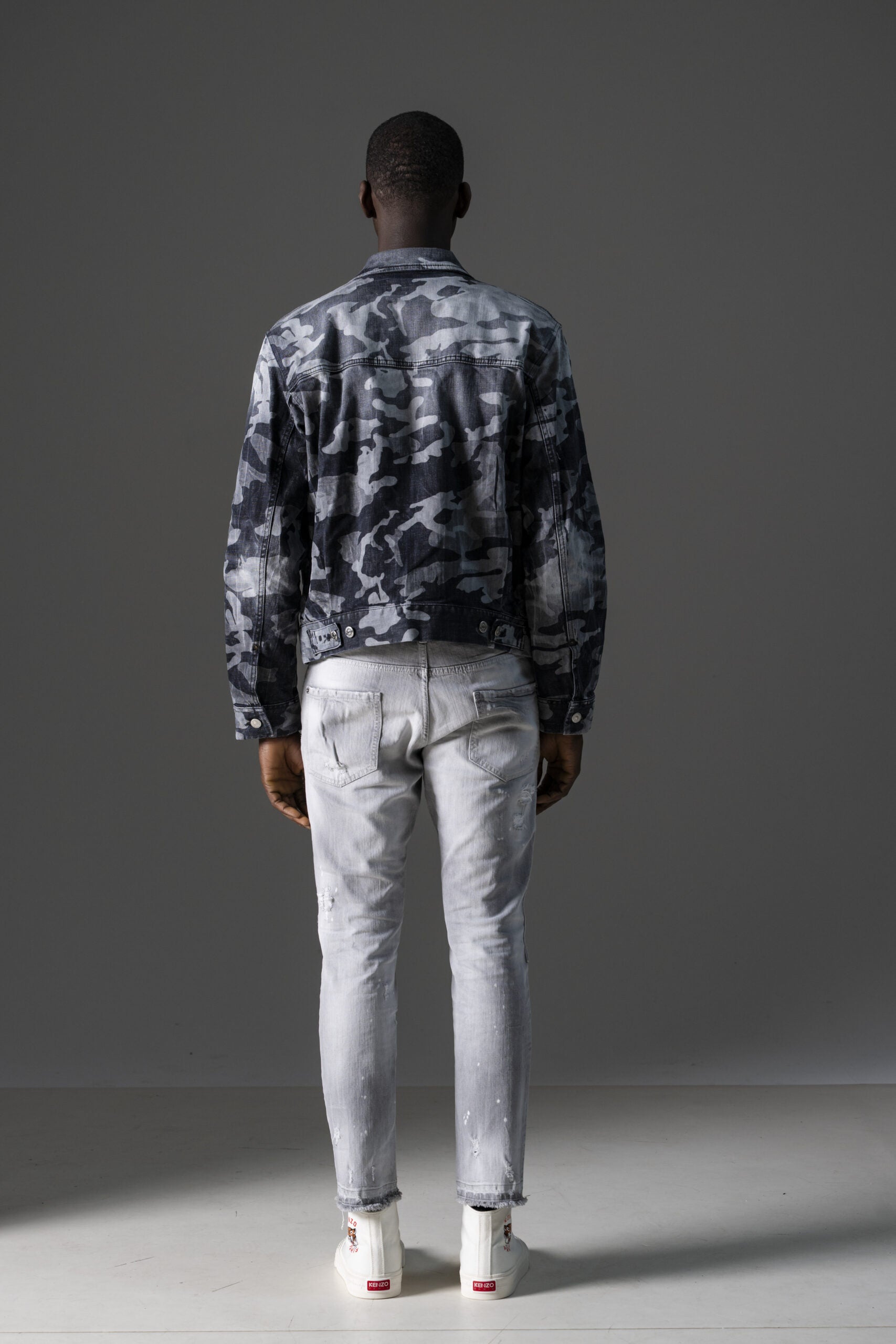 Dsquared2 Giacca Camo Wash Grigia-4