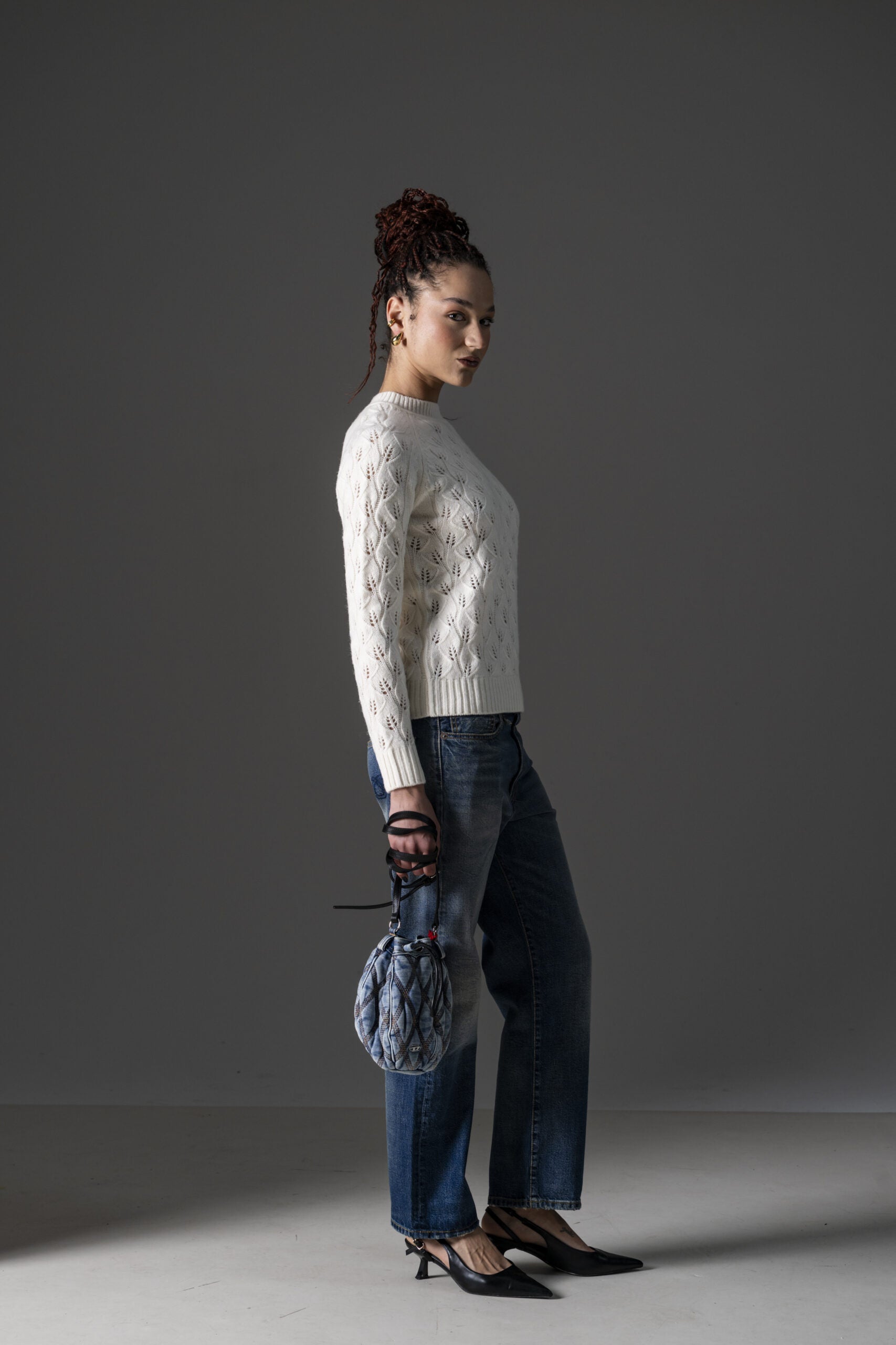 Diesel Zainetto con Logo in Denim