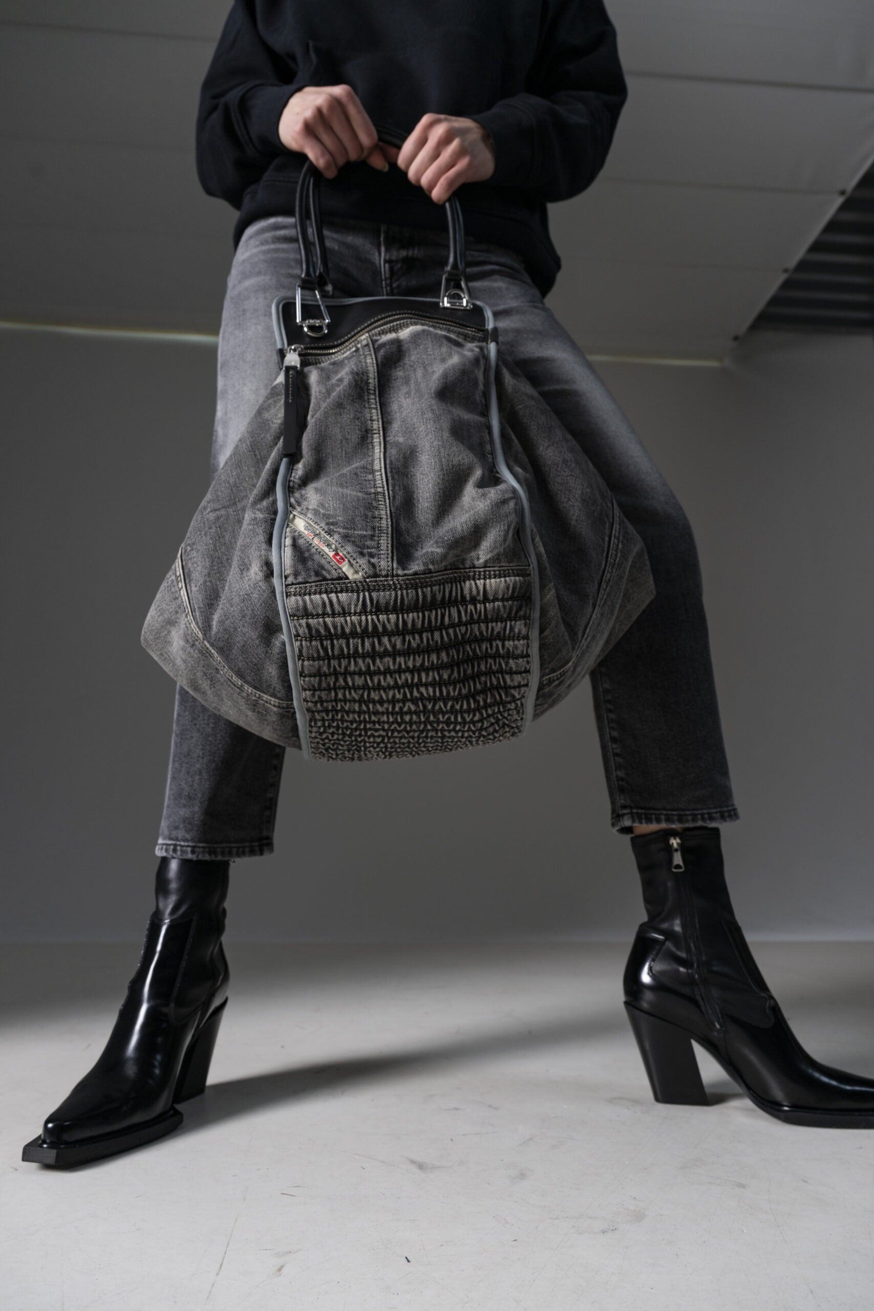 Diesel Borsa a spalla in Denim-4