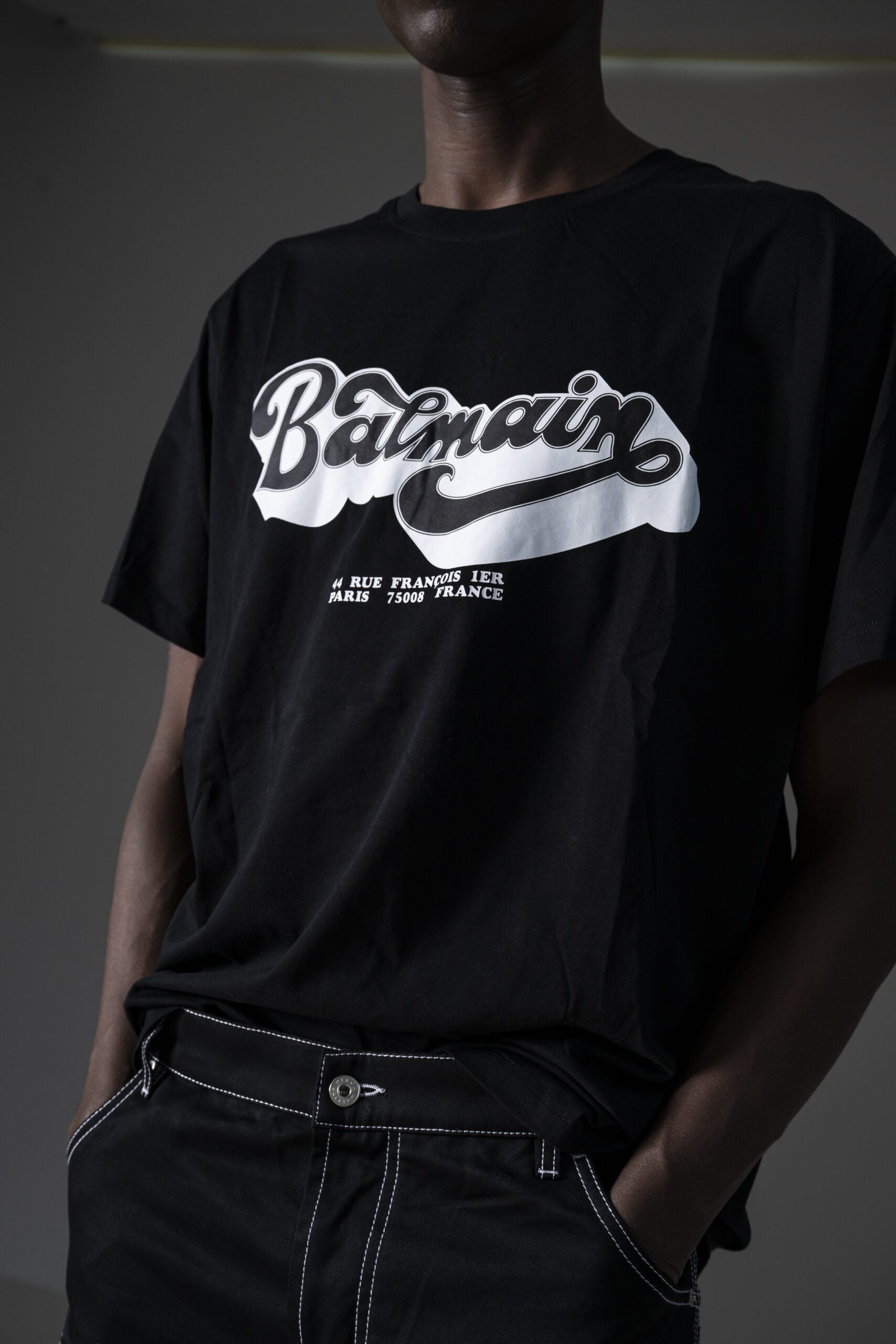 Balmain Paris T Shirt Con Stampa Anni 70-3