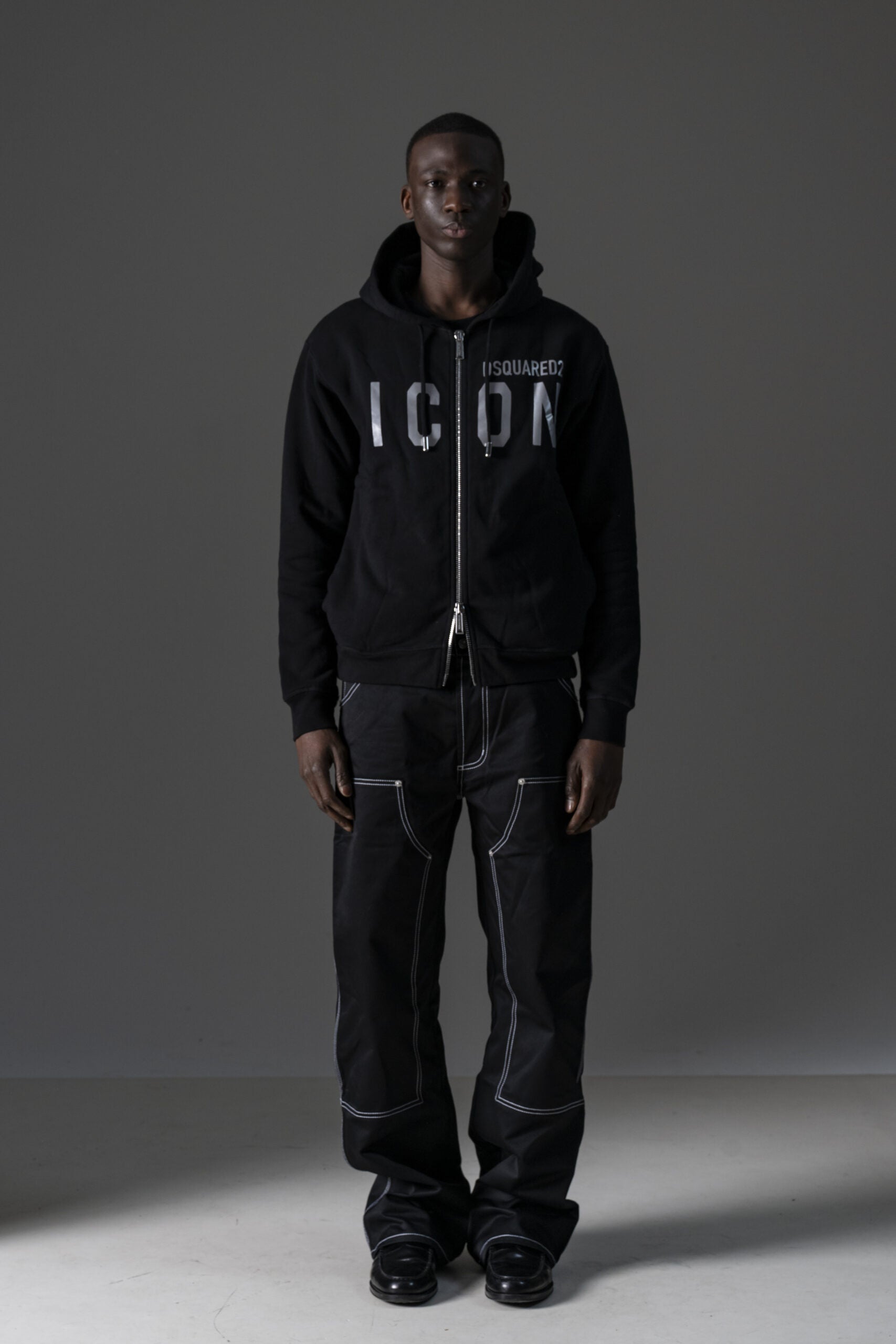Dsquared2 Felpa Zip con Logo ICON Reflective-2