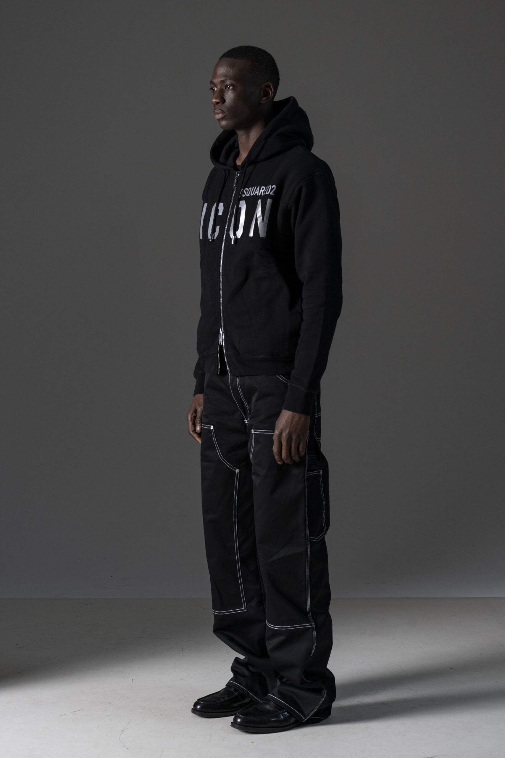 Dsquared2 Felpa Zip con Logo ICON Reflective-4