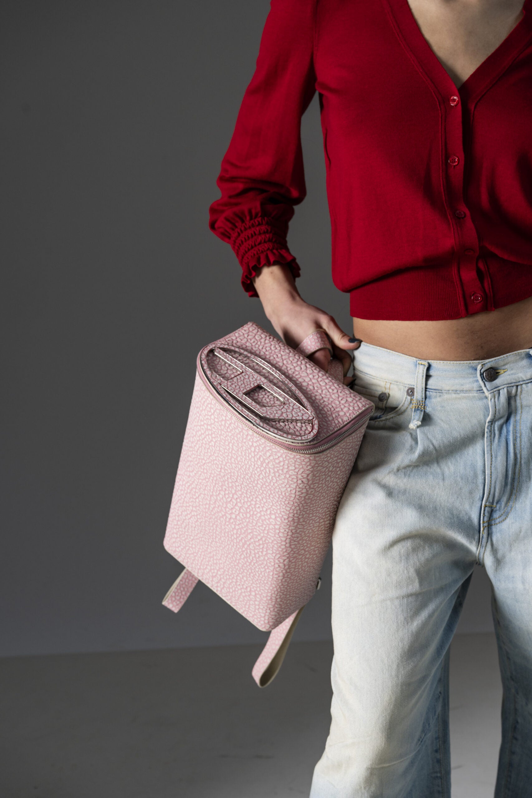 Diesel Zaino in Pelle Goffrata con logo