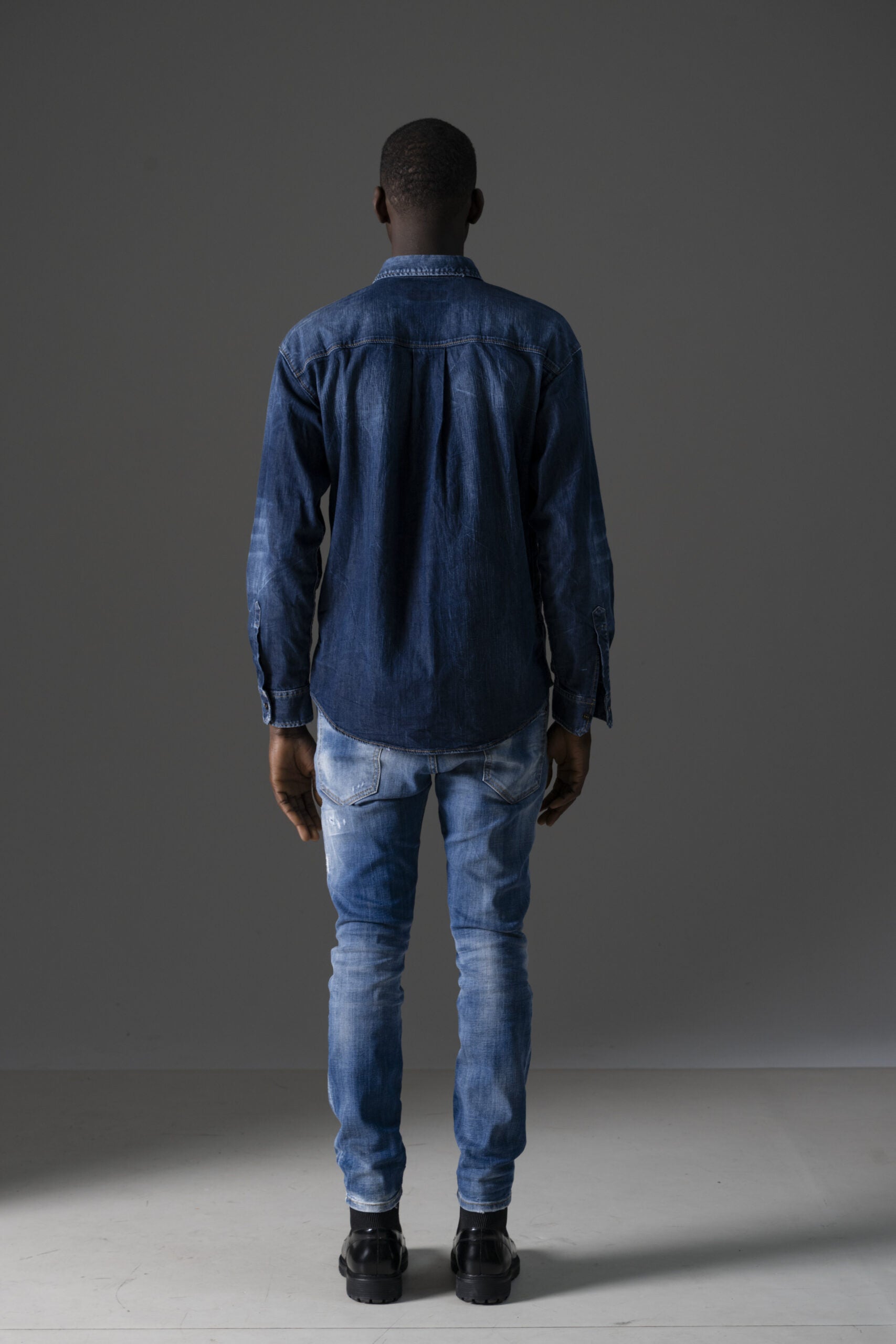 Dsquared2 Camicia in Denim lavaggio scuro-4