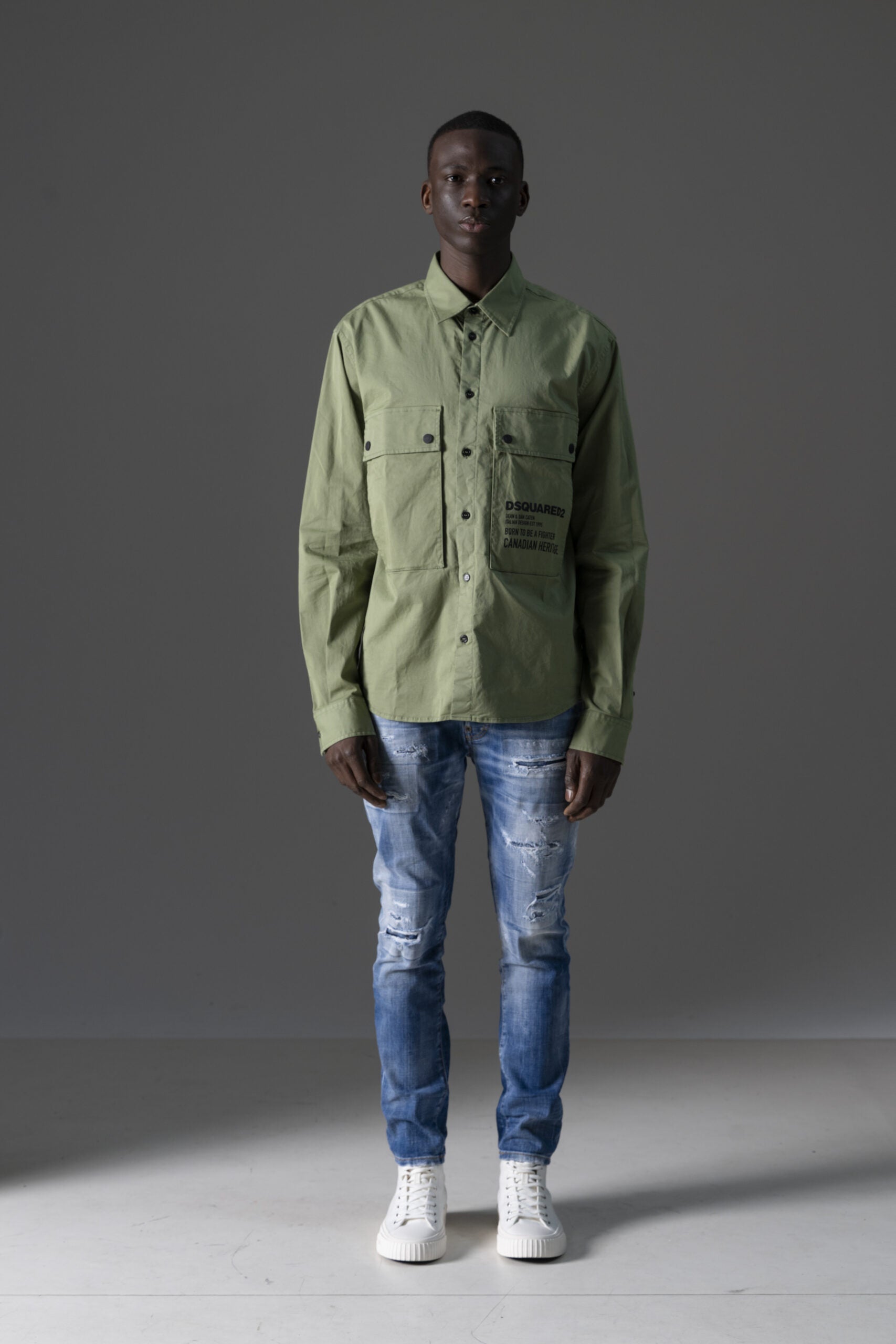 Dsquared2 Utility-Hemd mit Logo
