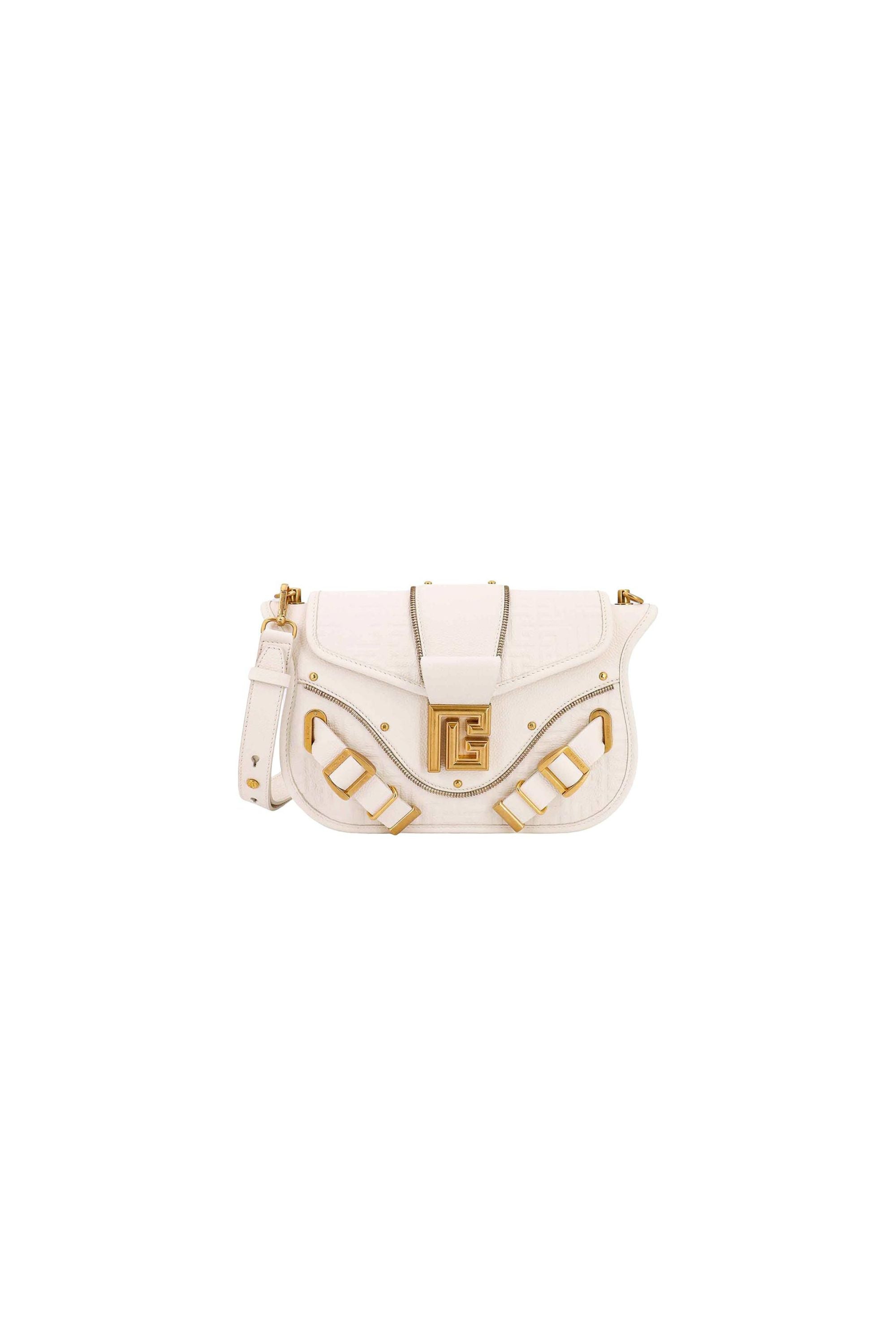 Balmain Borsa a Tracolla con Monogram vista frontale