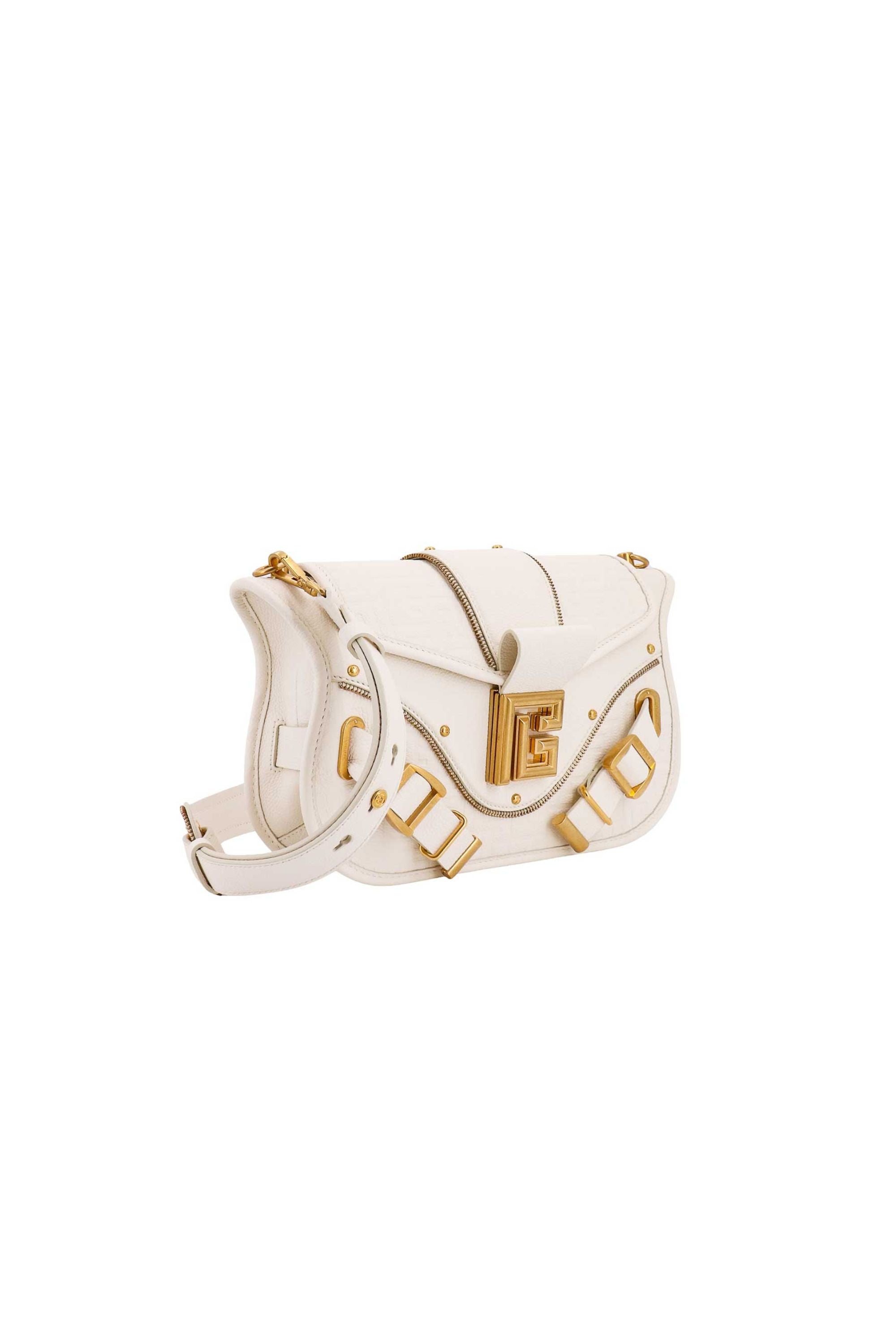 Balmain Borsa a Tracolla con Monogram vista trequarti