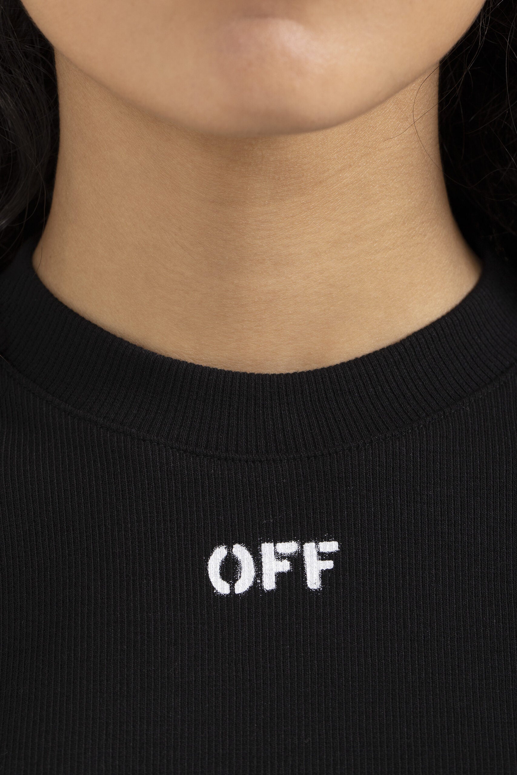 Off White T Shirt In Cotone Con Logo-4