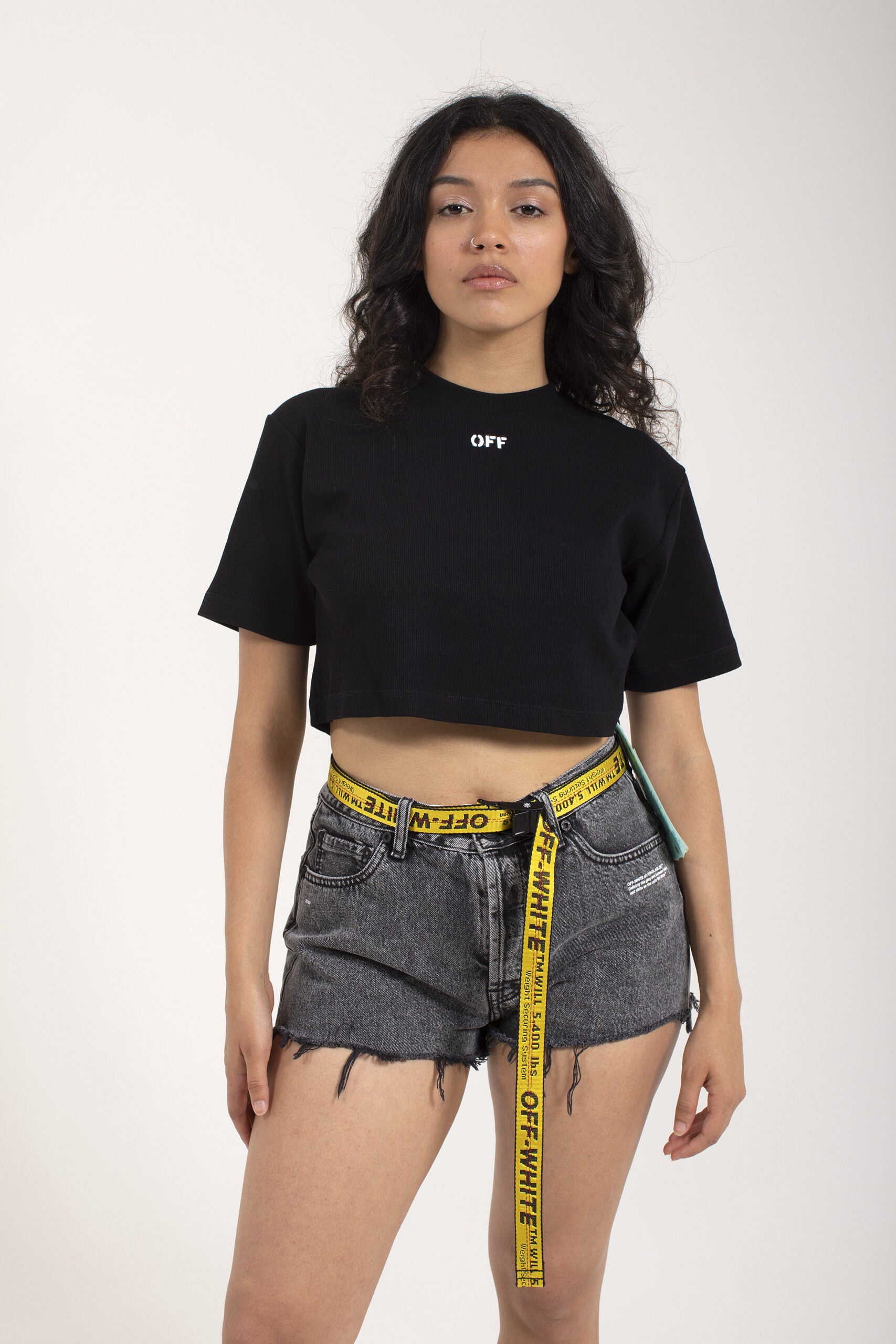 Off White T Shirt In Cotone Con Logo-2