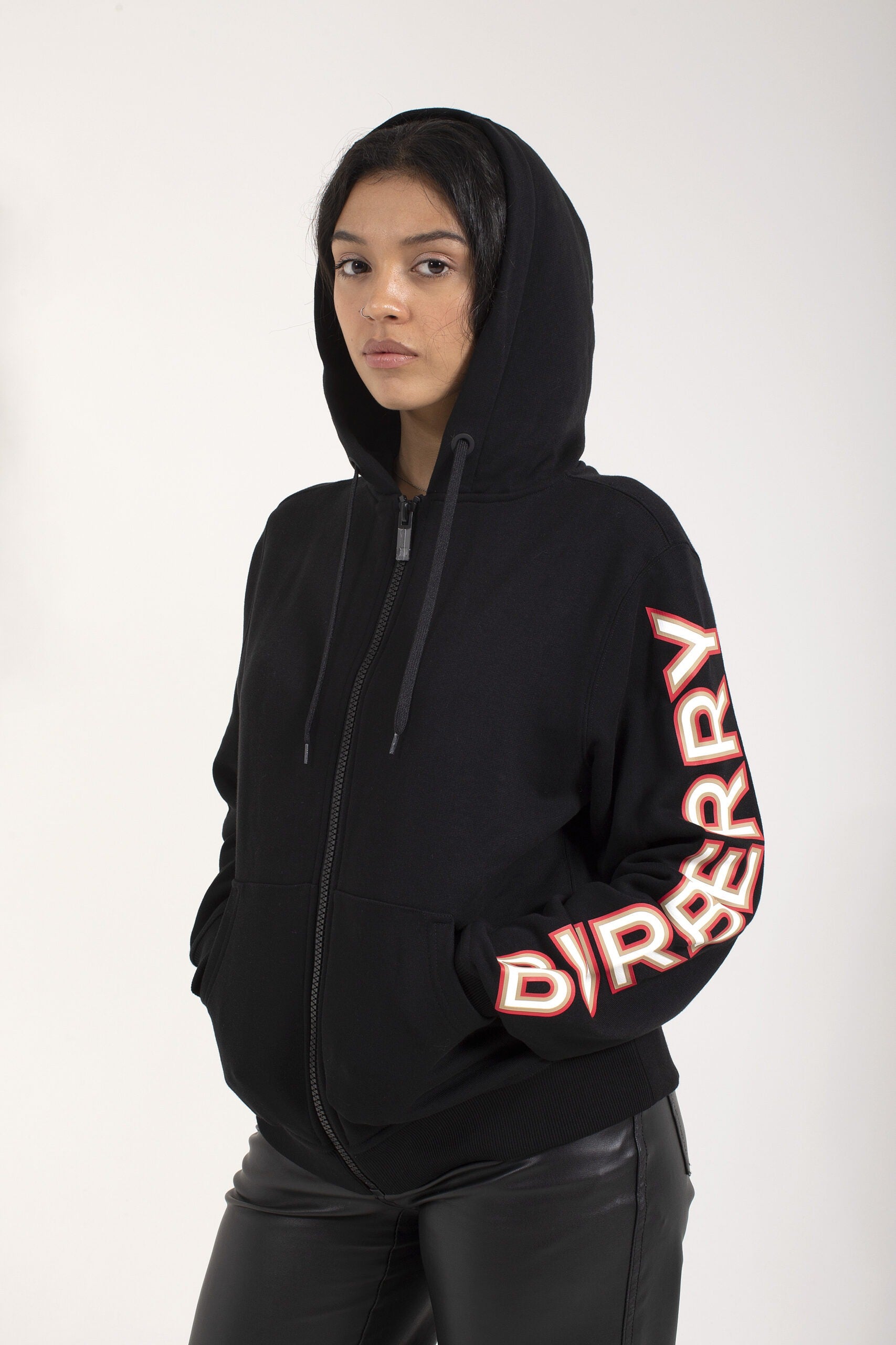 Burberry Felpa Con Cappuccio Con Stampa