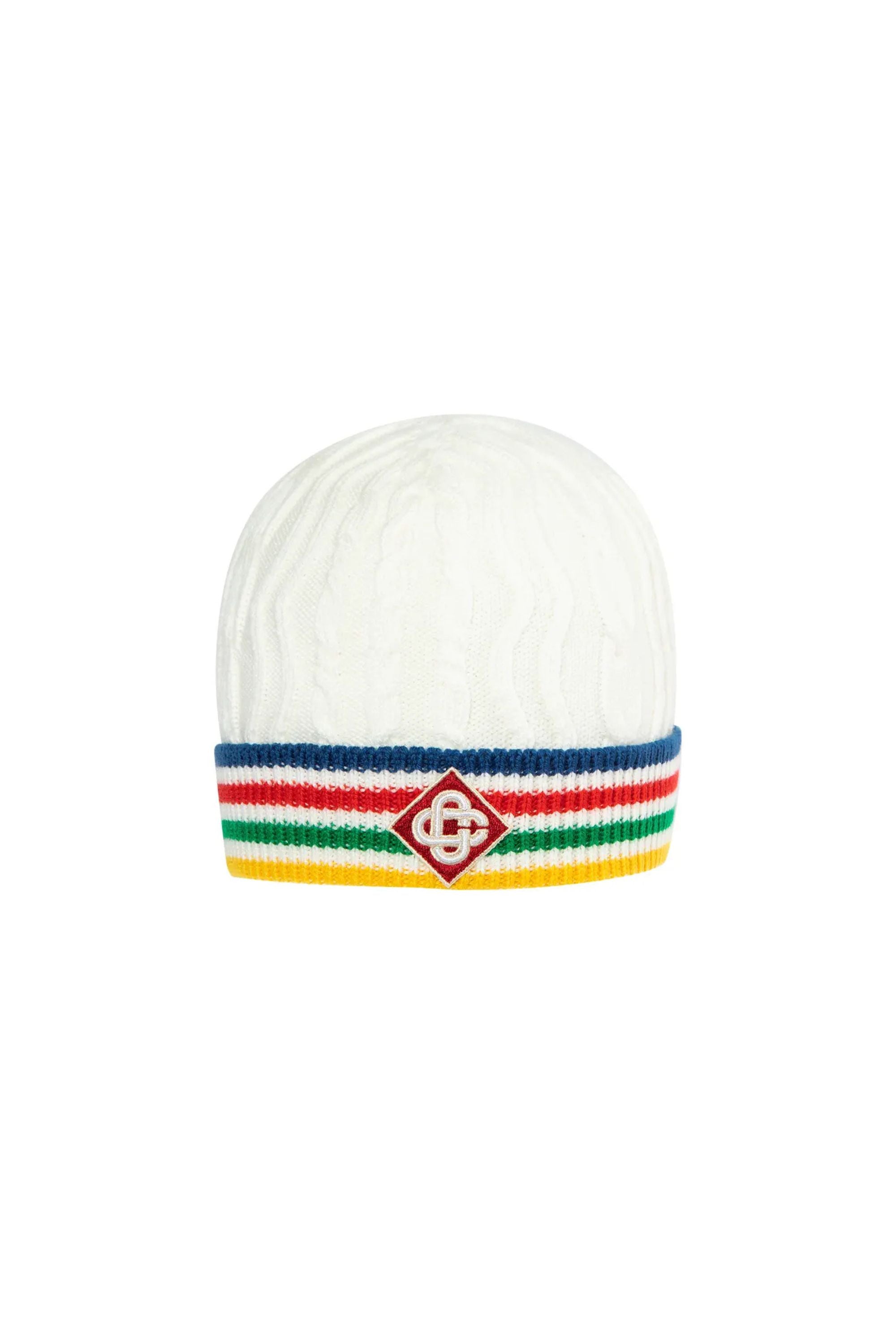 Casablanca Cappello Cable Beanie Con Logo vista frontale