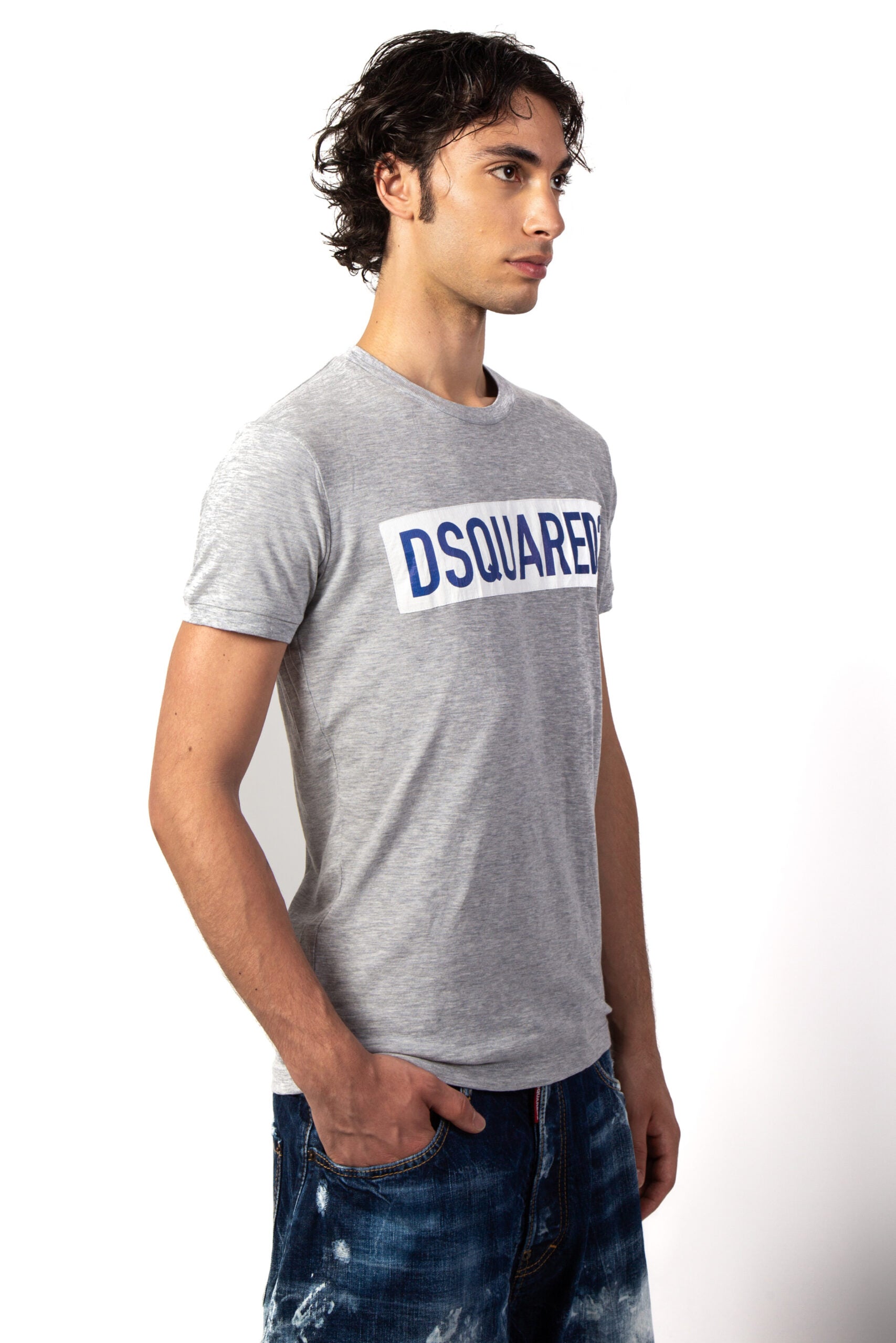 Dsquared2 T Shirt Grigia Con Logo-3