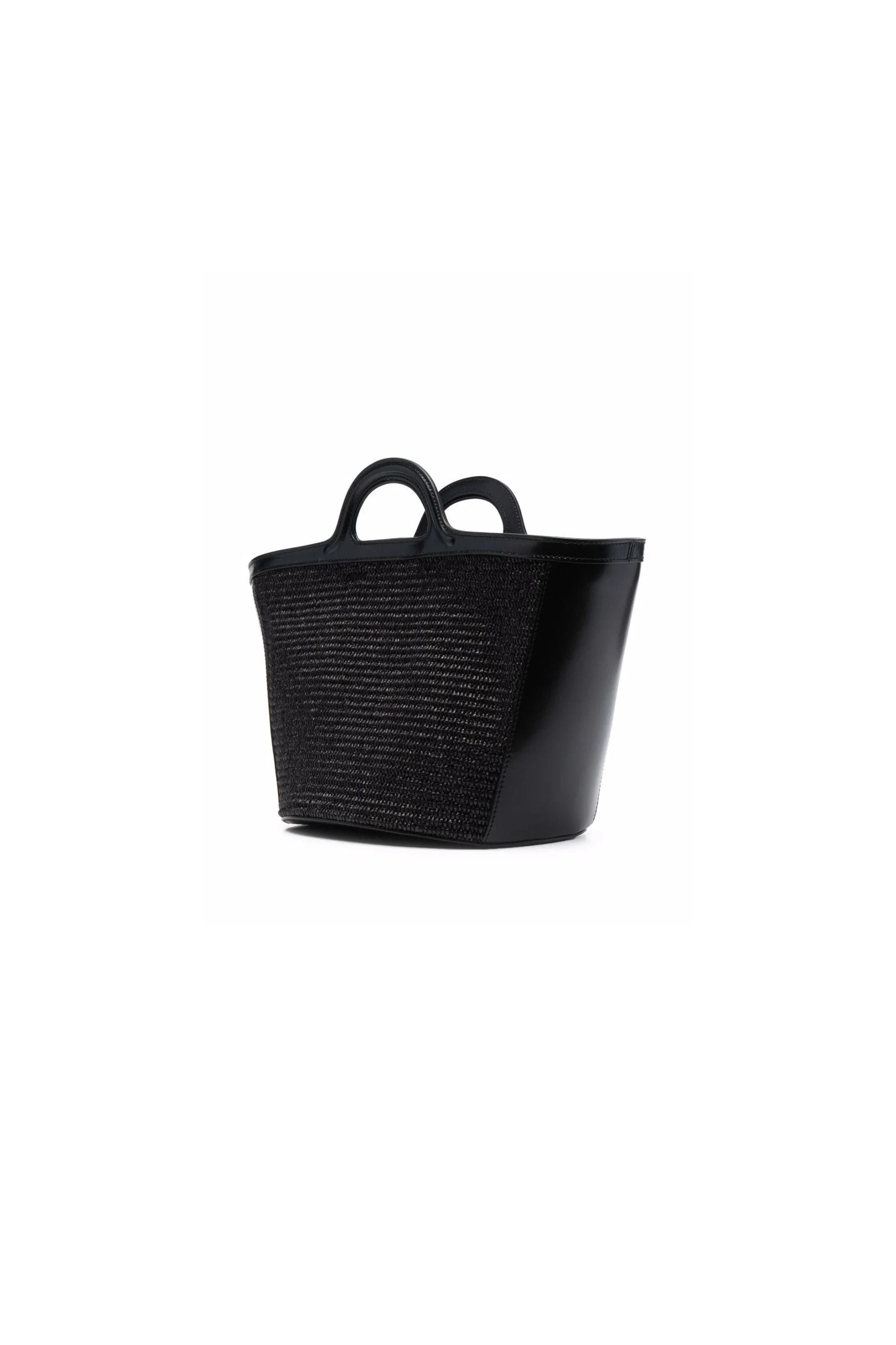 Marni Borsa Piccola Intrecciata Tropicalia nera vista retro