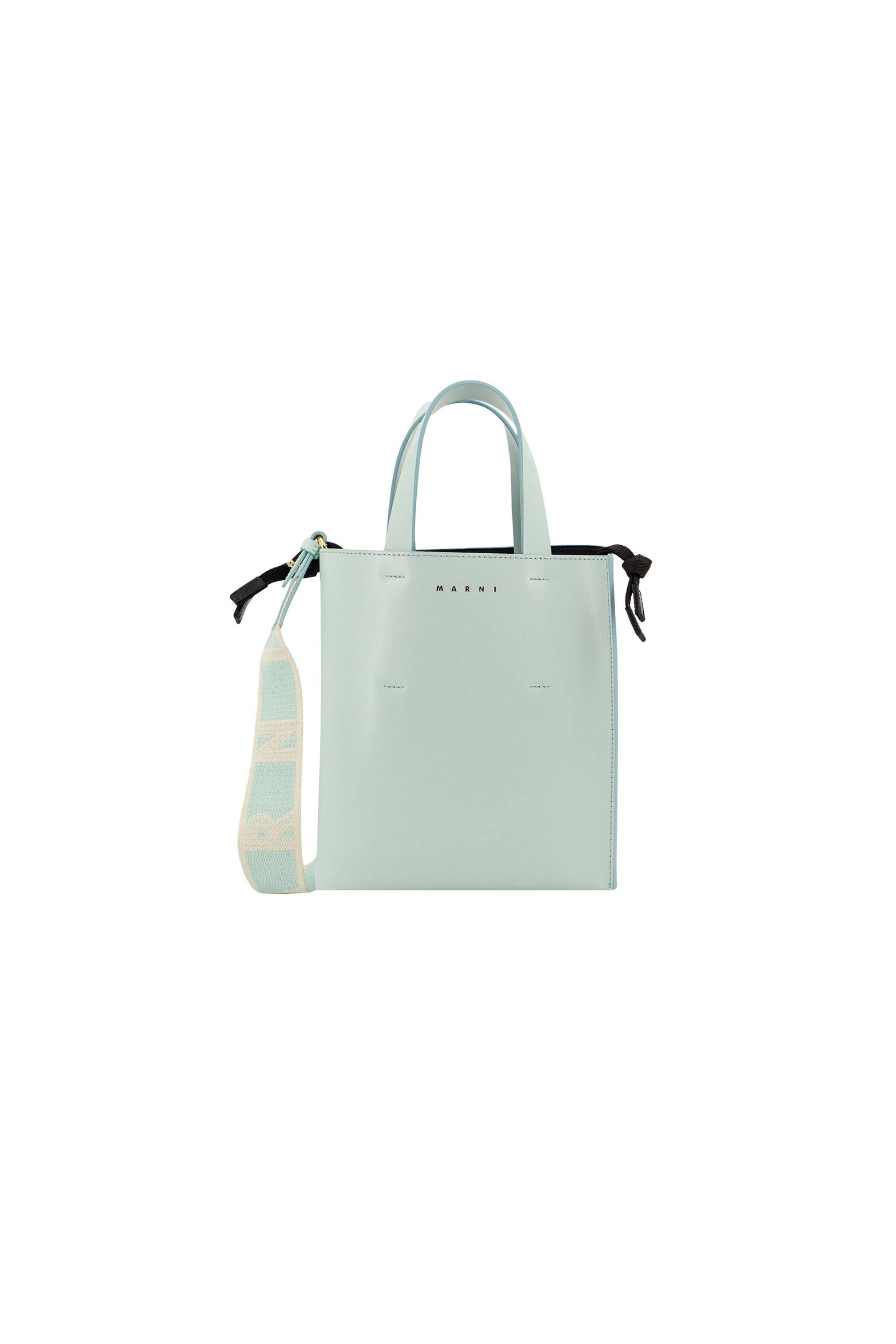 Marni Borsa a mano in pelle con Stampa Logo vista frontale