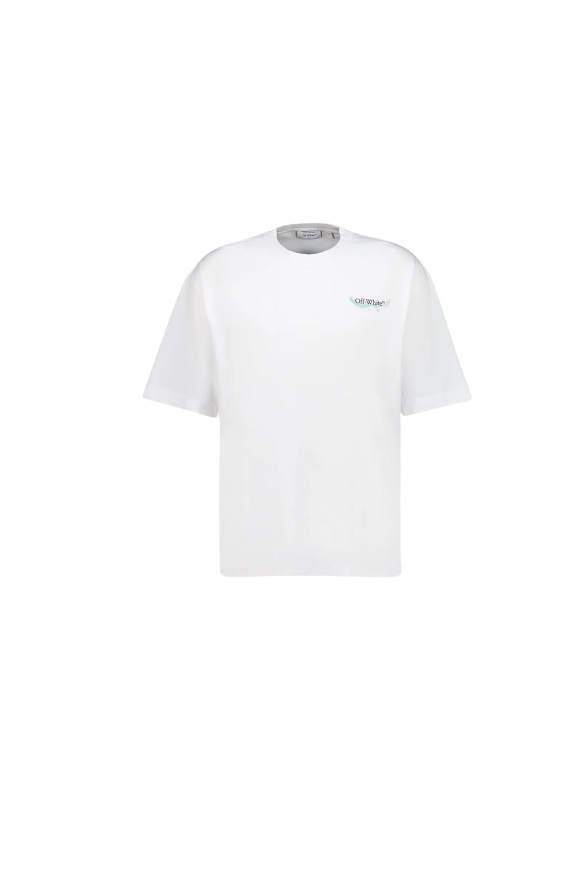 Off-White T-shirt Moon S/S Skate bianco vista frontale