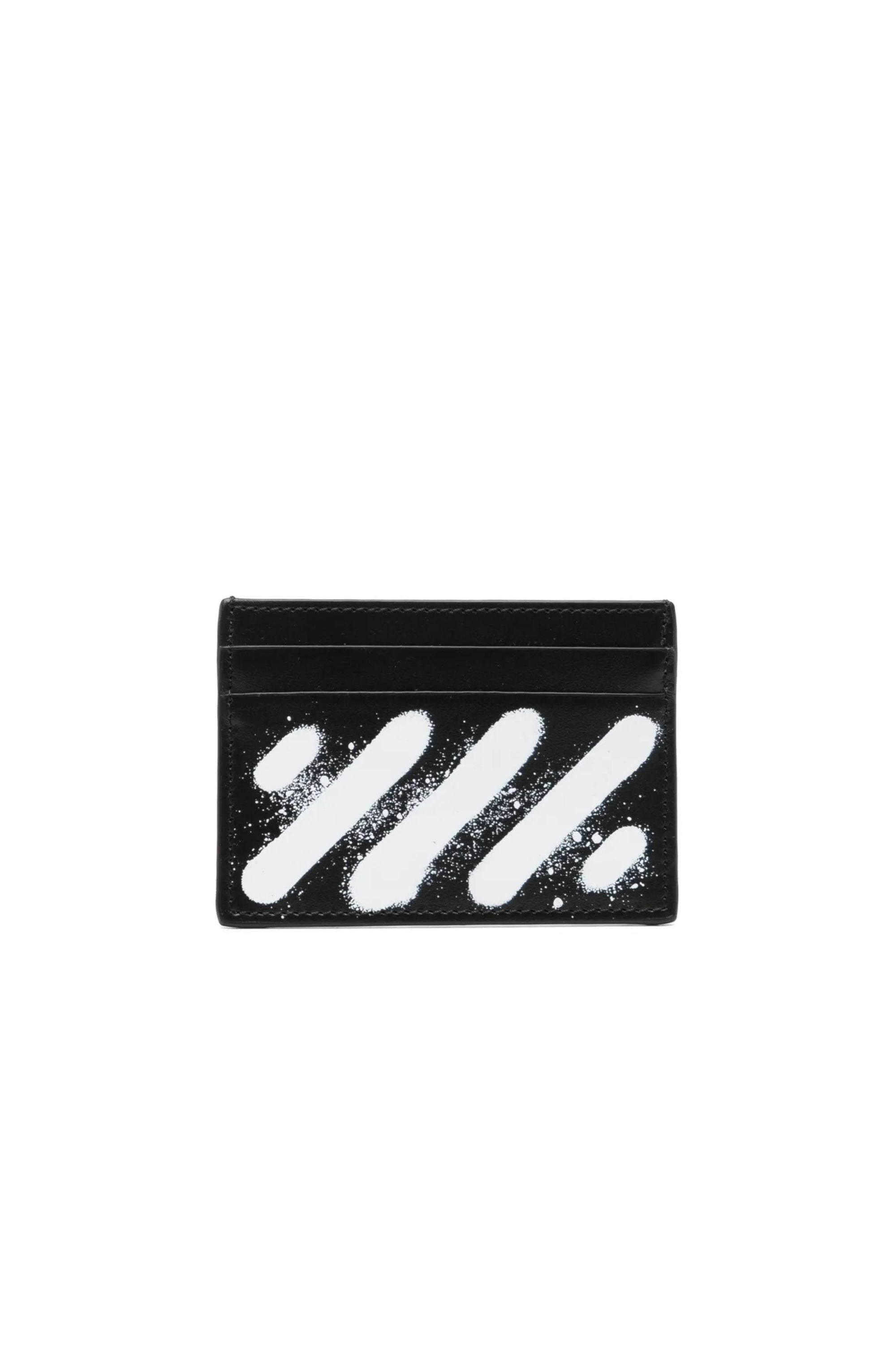 Off White Portacarte con Logo Diag vista frontale