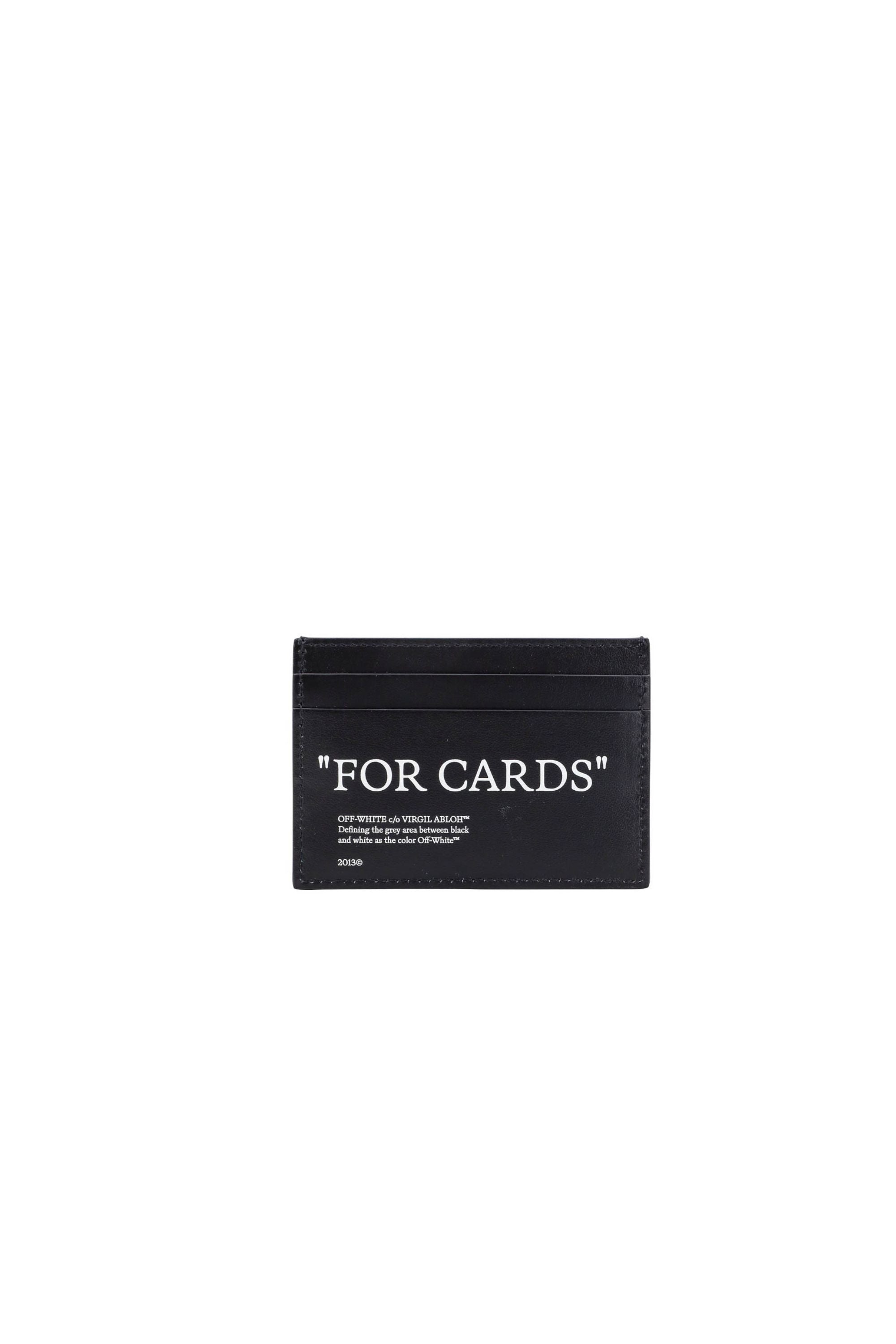 Off White Portacarte con Logo "For Cards" vista retro 2