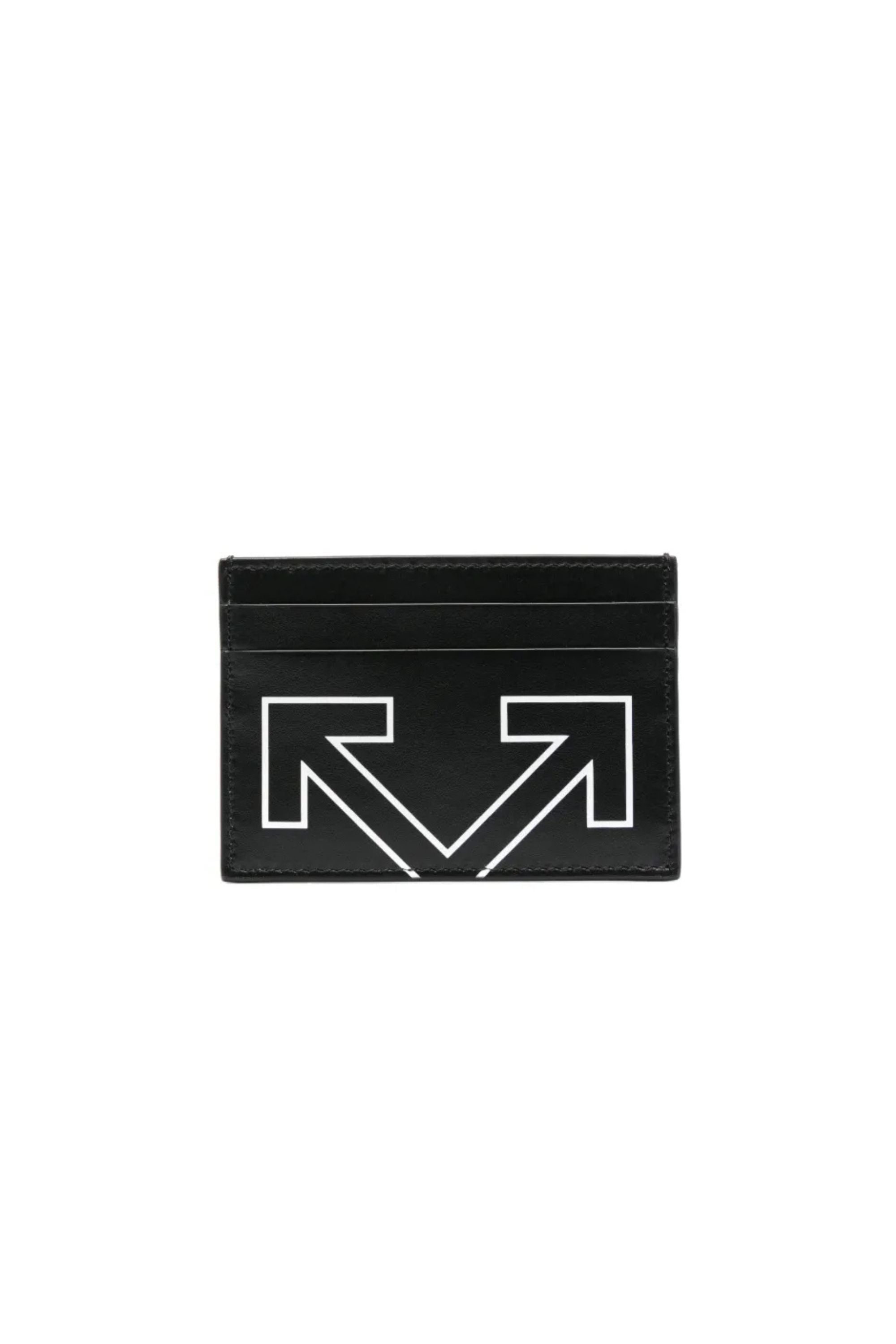 Off White Portacarte con Logo Heritage vista frontale