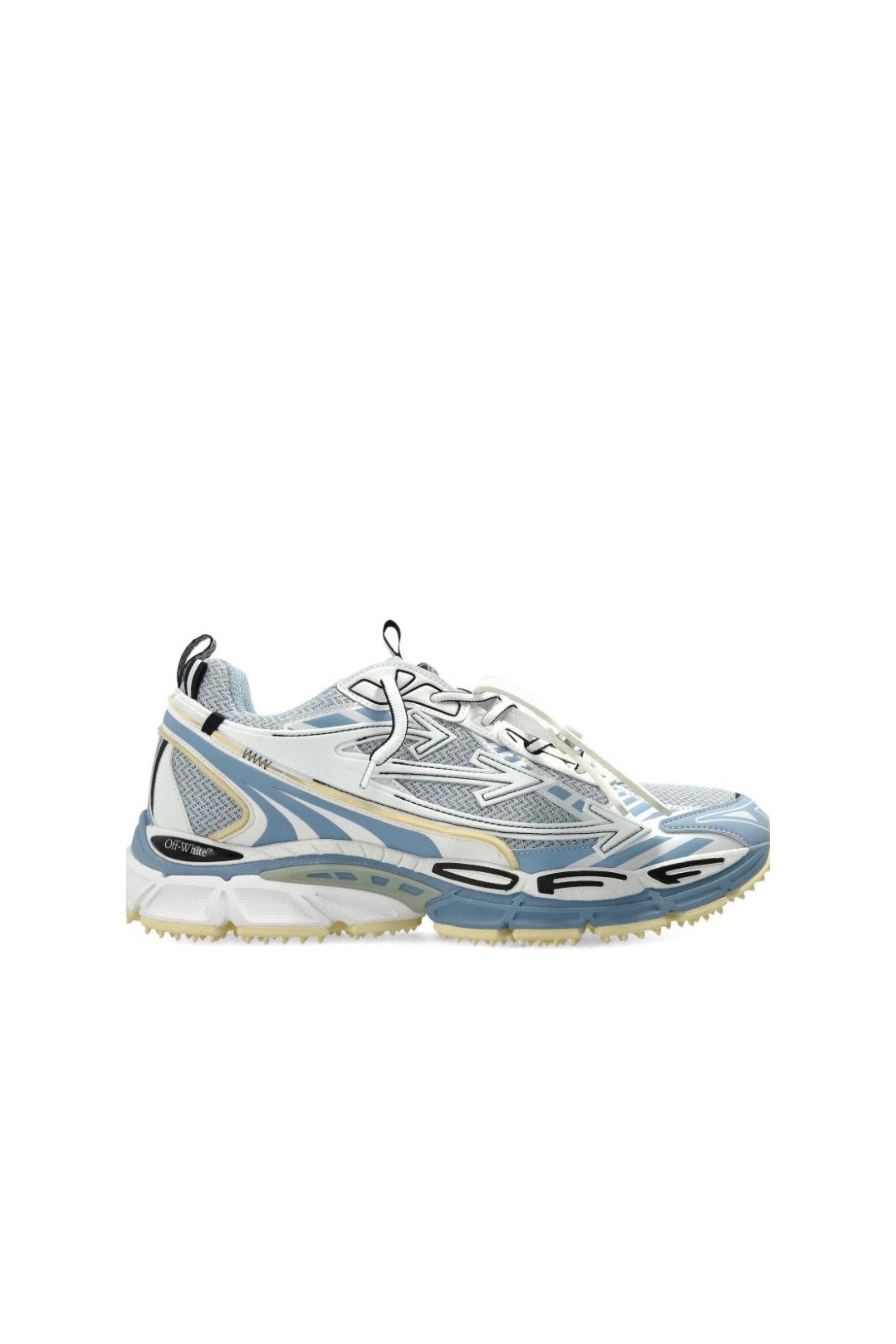 Off White Sneakers Be Right Back blu vista laterale