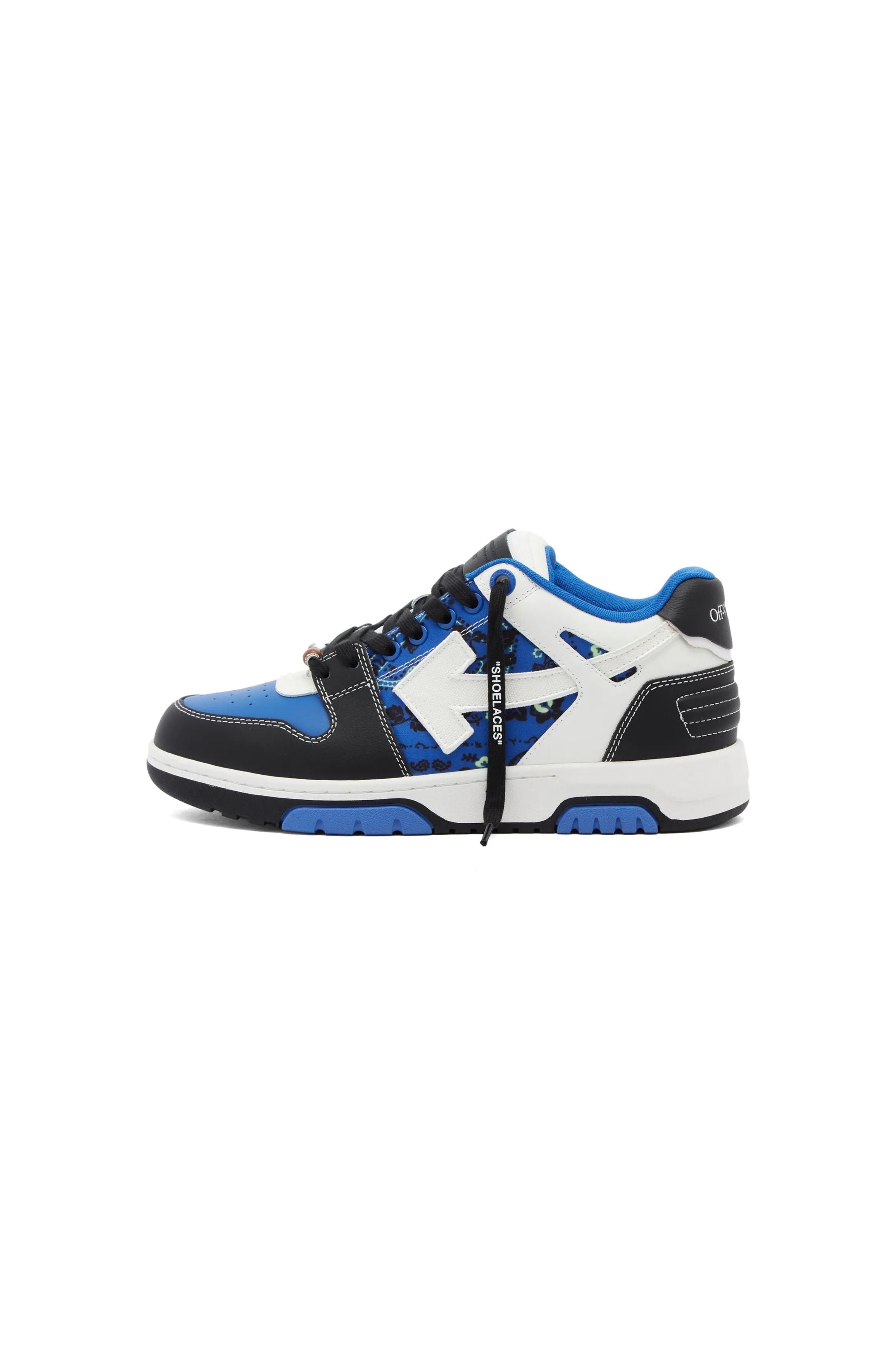 Off White Sneakers Out Of Office Bandana in Pelle vista laterale