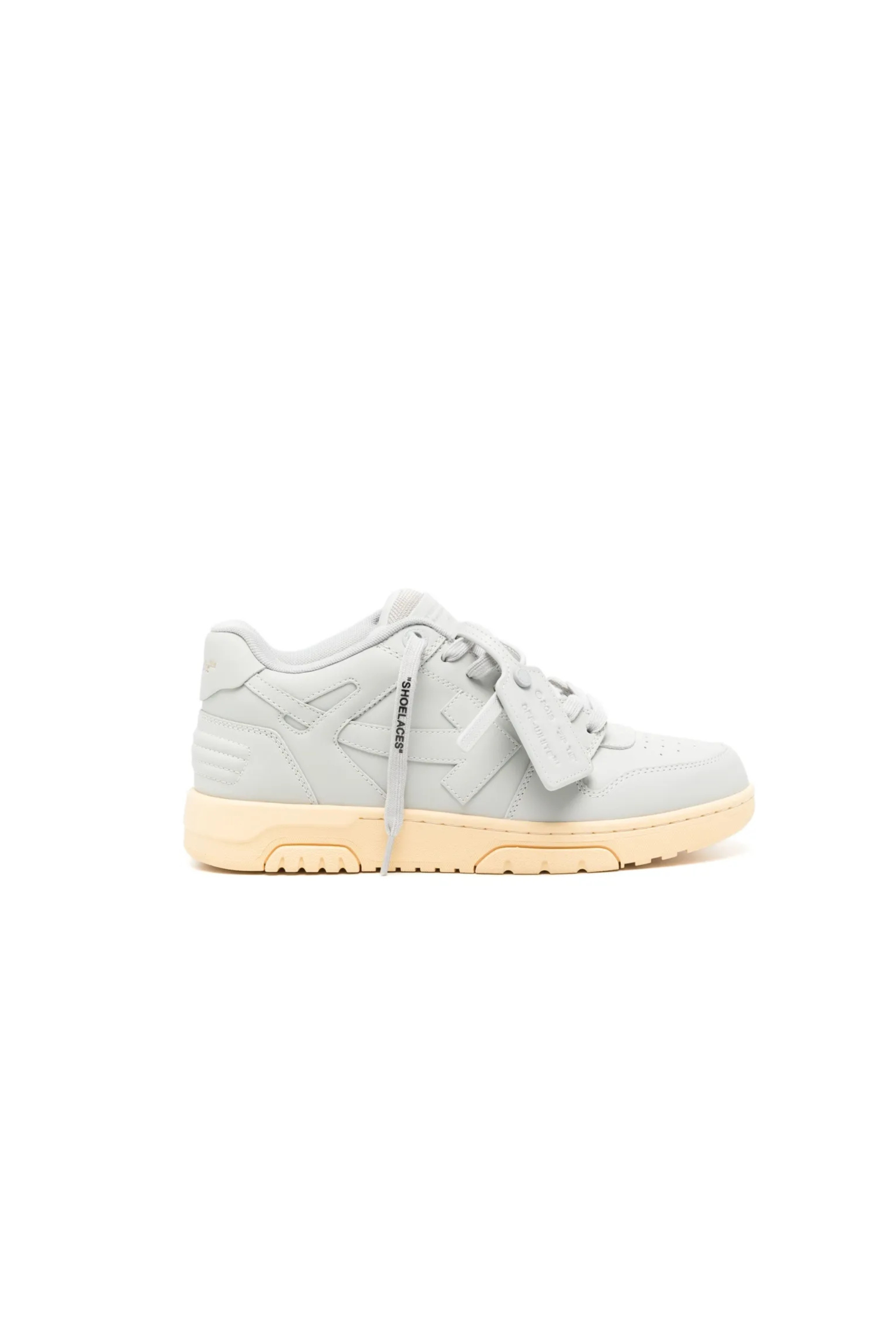 Off White Sneakers Out Of Office in Pelle vista laterale