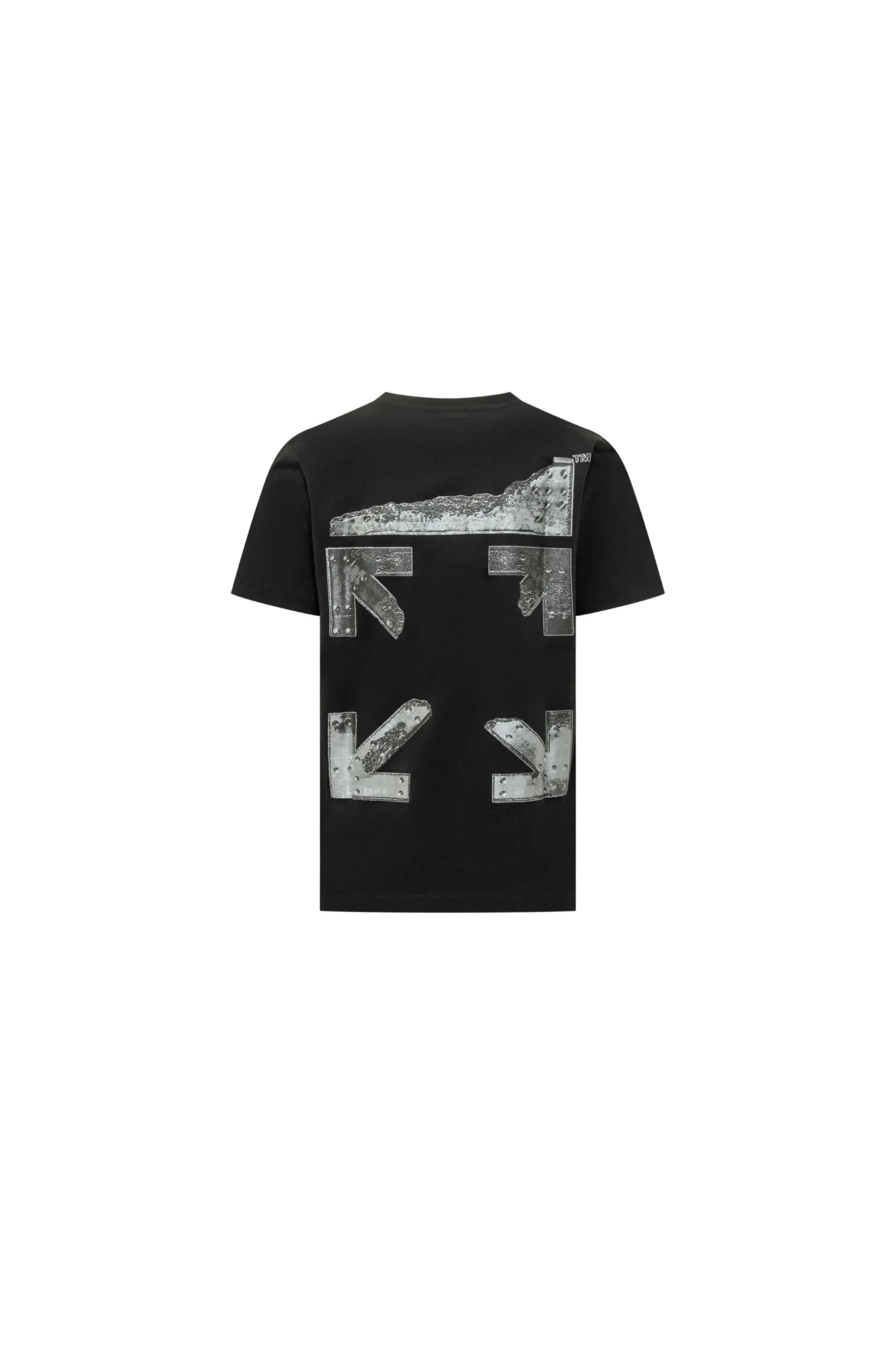 Off White T shirt Metal Arrow nera vista retro