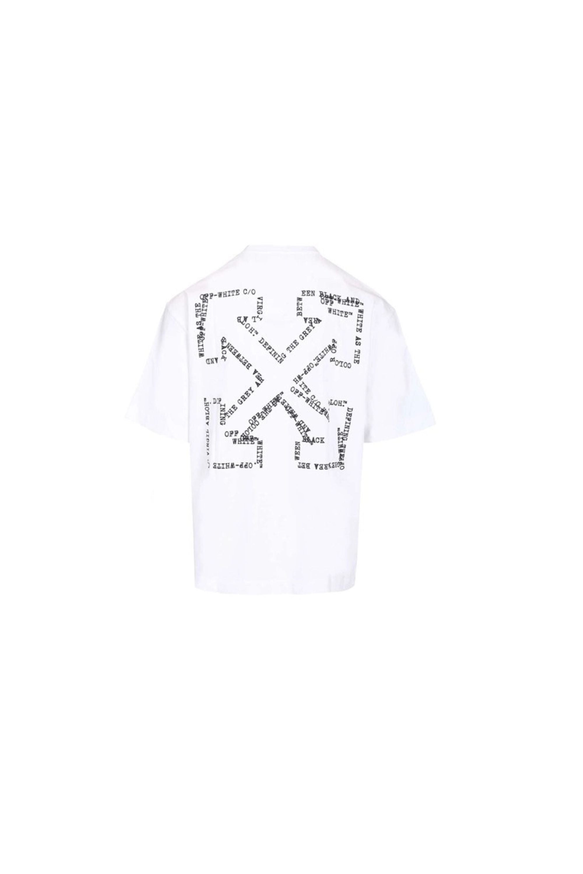 Off White T shirt Skate Arrow bianca vita retro