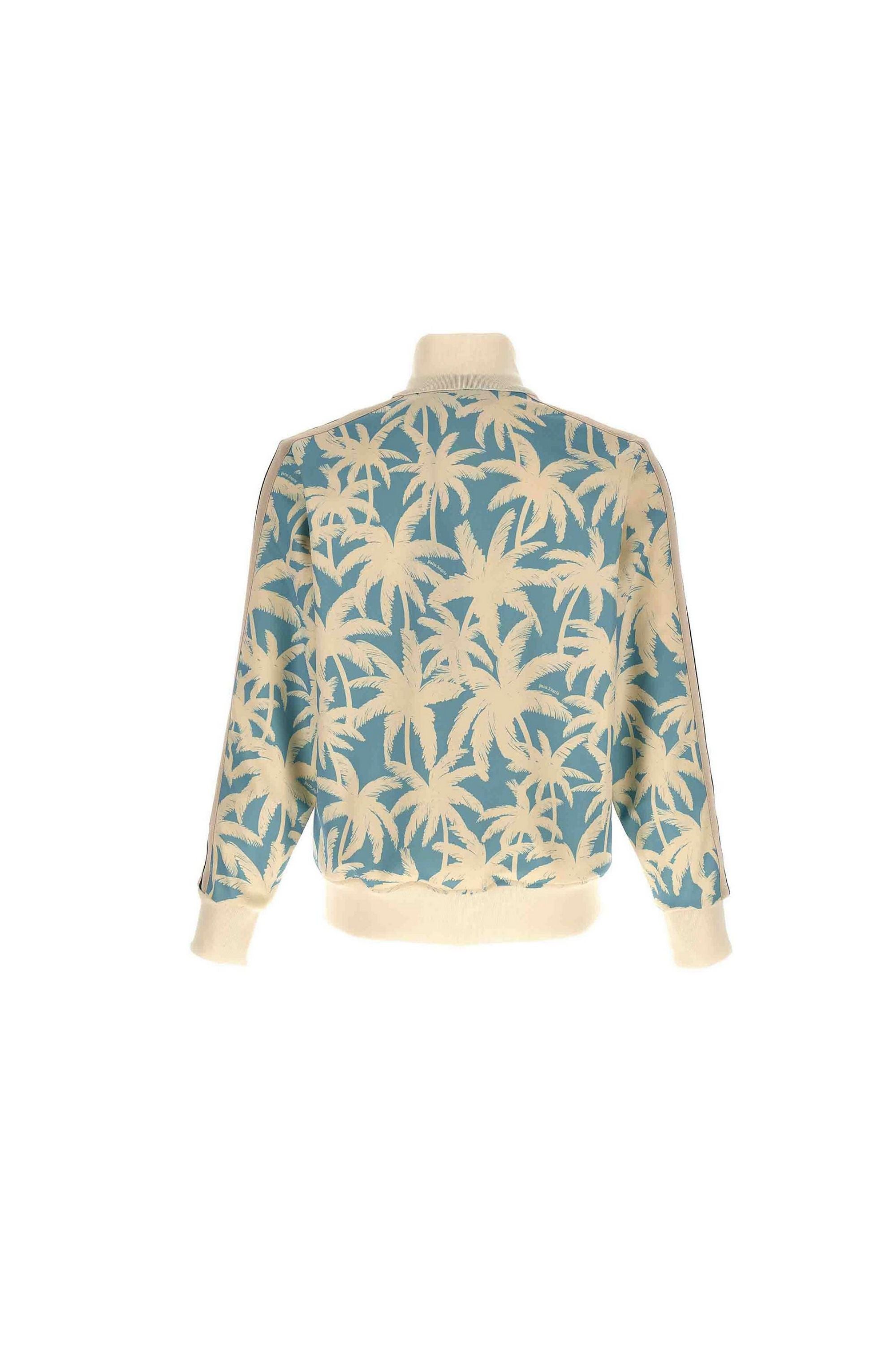 Palm Angels Felpa Zip con Stampa All-Over vista retro