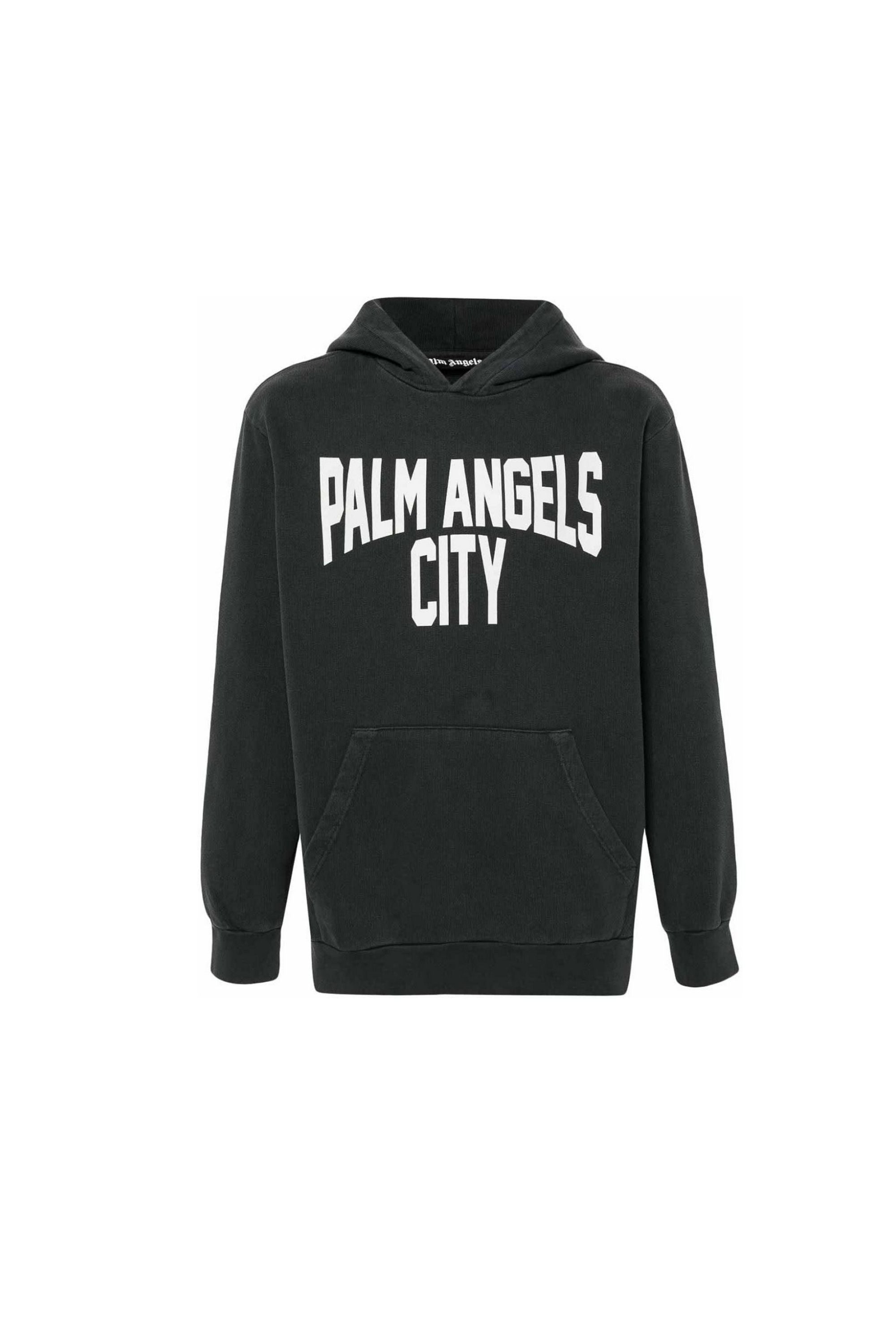 Palm Angels Felpa con Logo City vista frontale