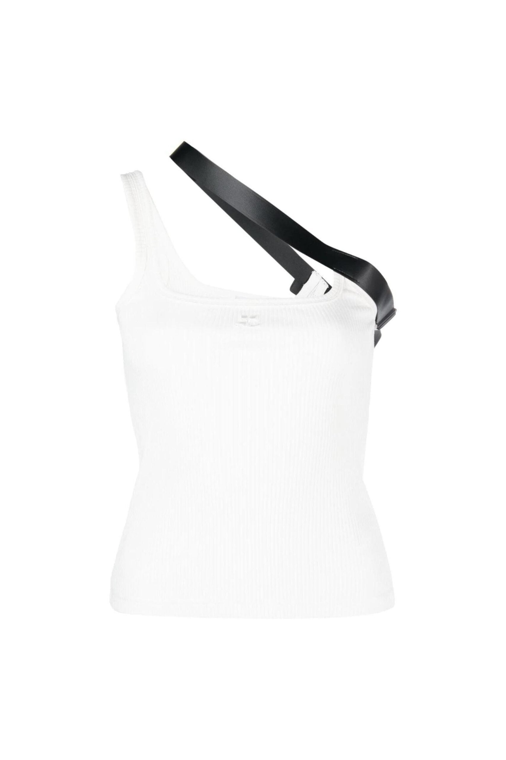 Courrèges Top in Cotone Elasticizzato a Costine-1