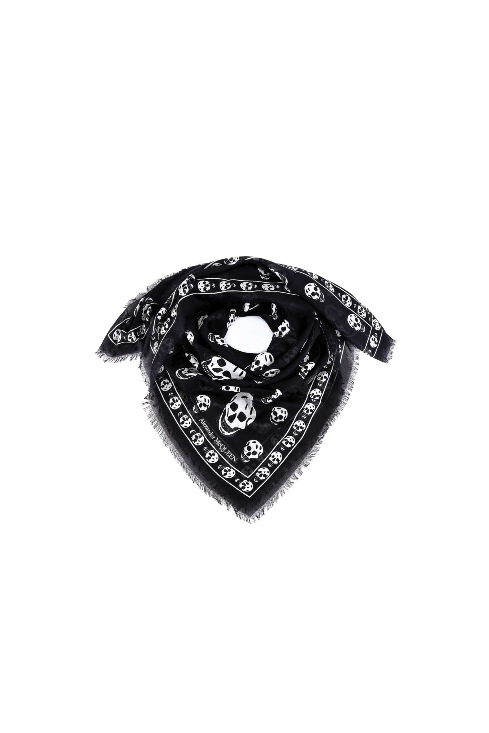 Alexander Mcqueen Foulard con Teschi vista frontale