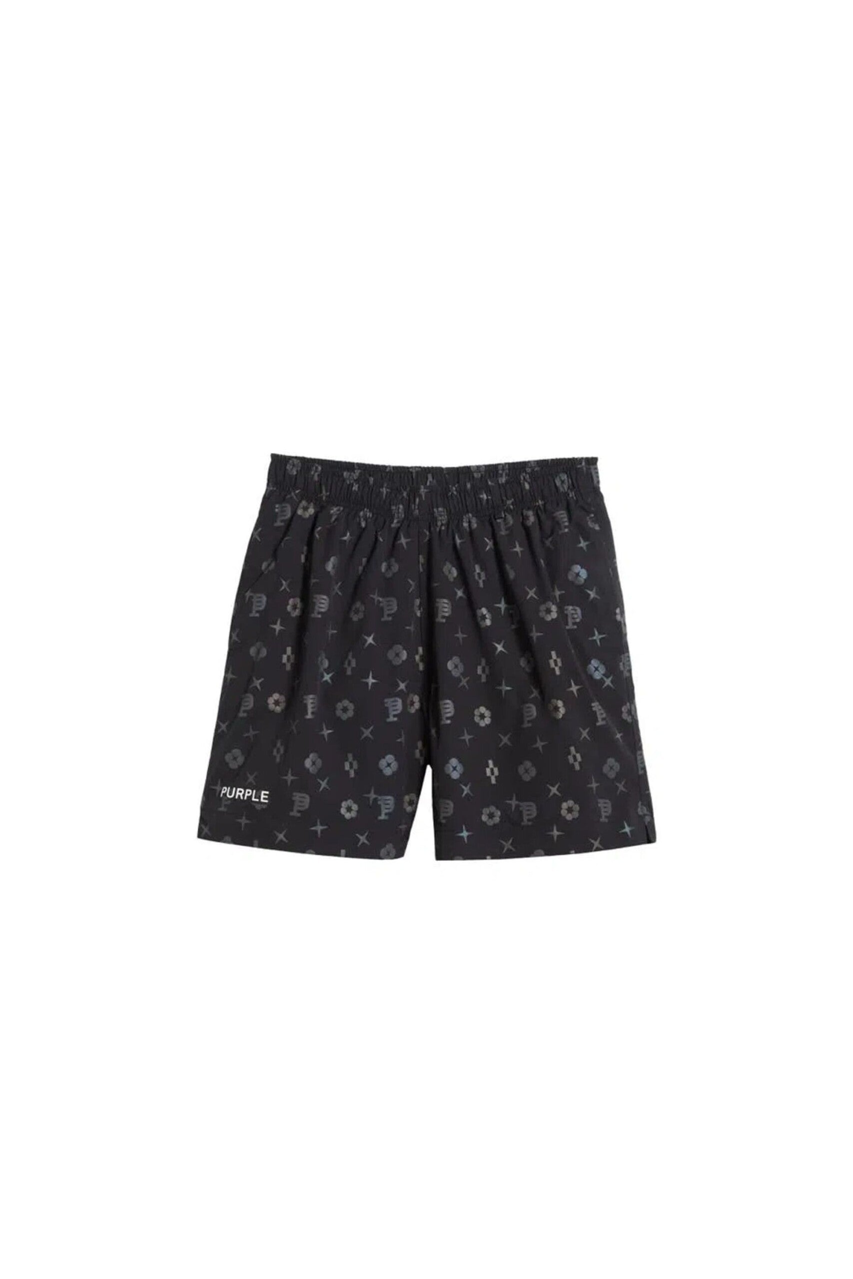 Purple Brand Shorts All Over con Logo vista frontale