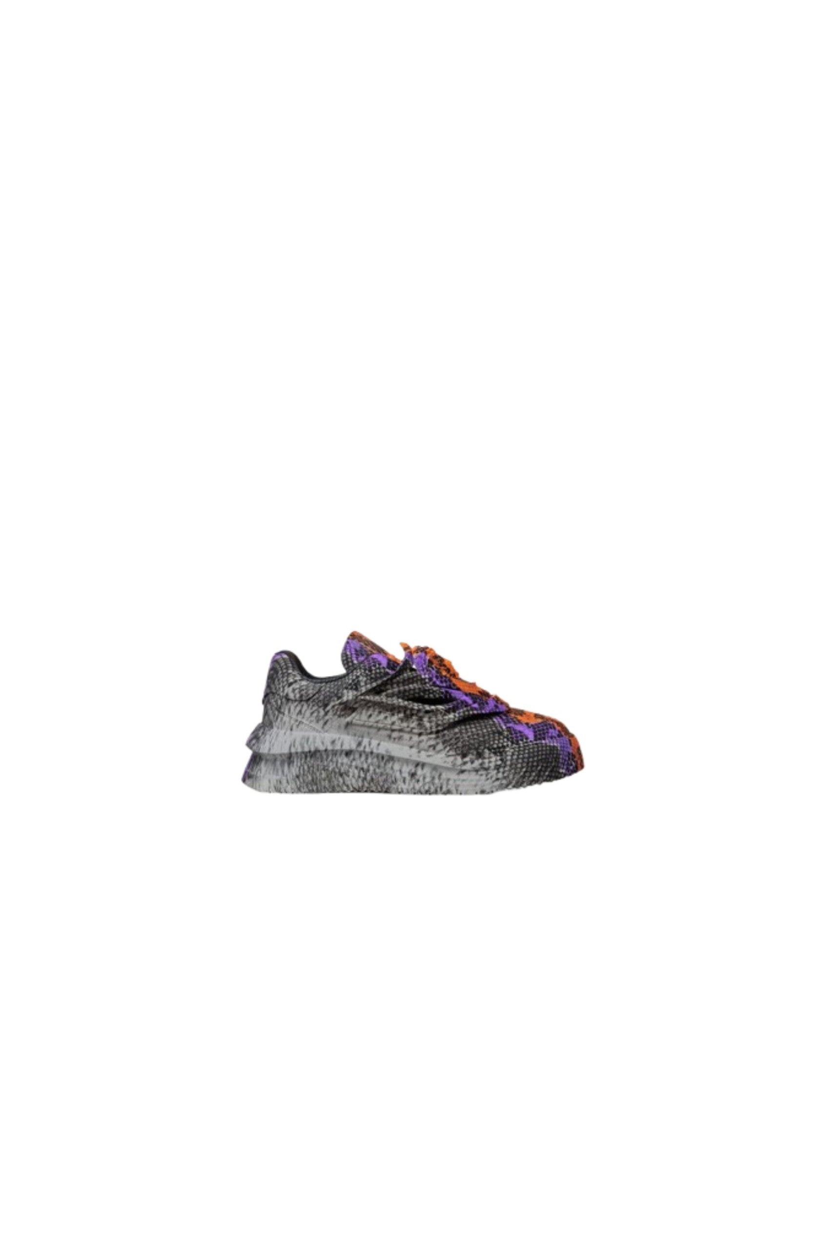 Versace Sneakers Odissea Orange Phyton vista laterale