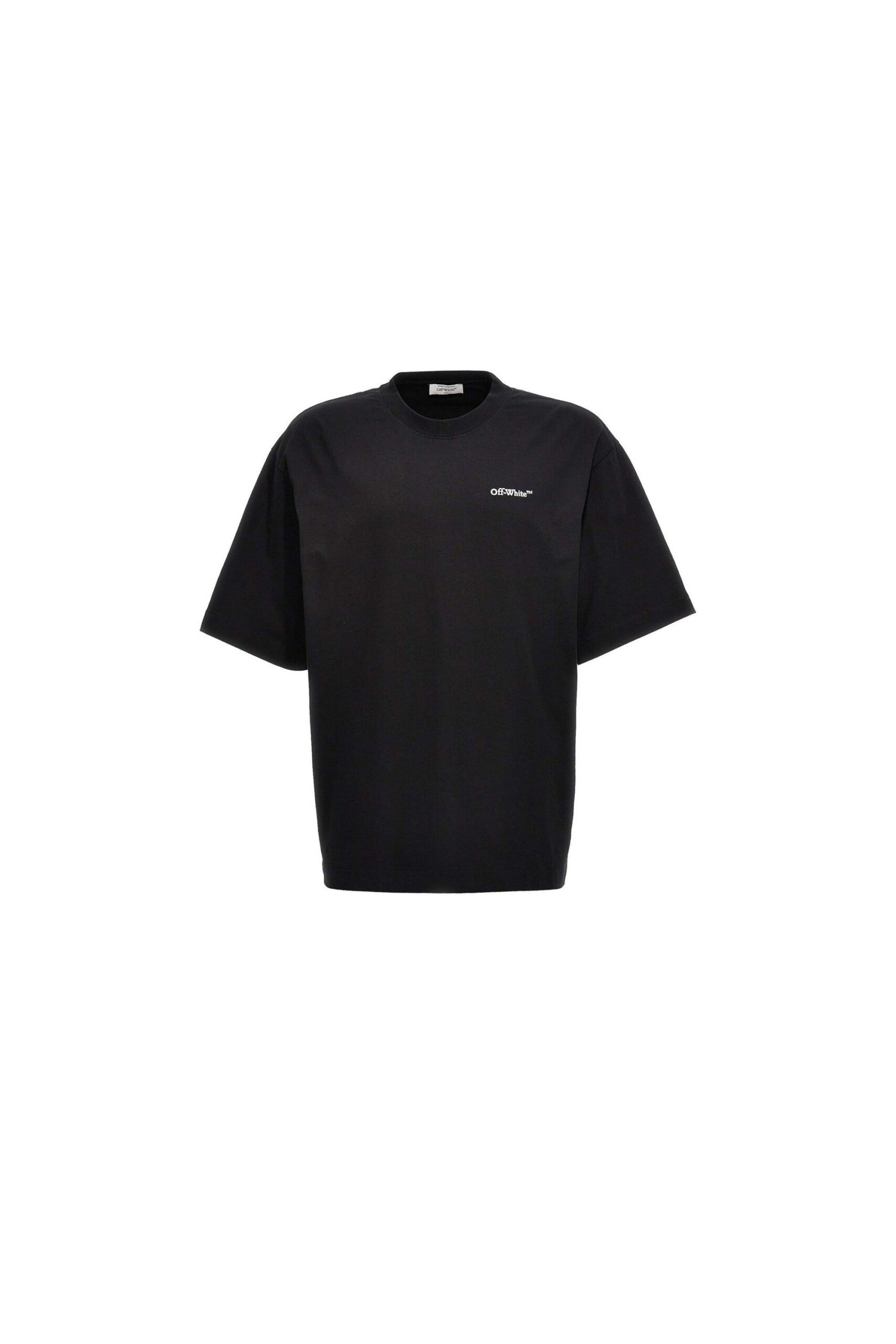 Off White T shirt Tattoo Skate nera vista frontale