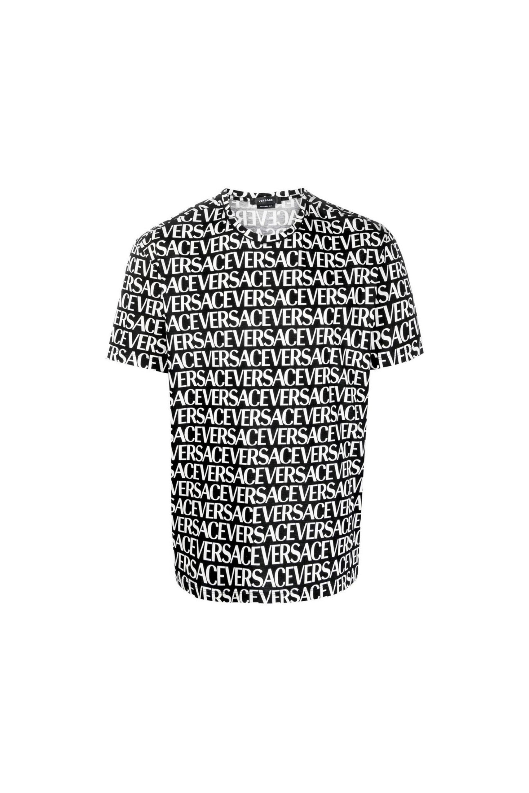 Versace T shirt con Logo ALL OVER vista frontale