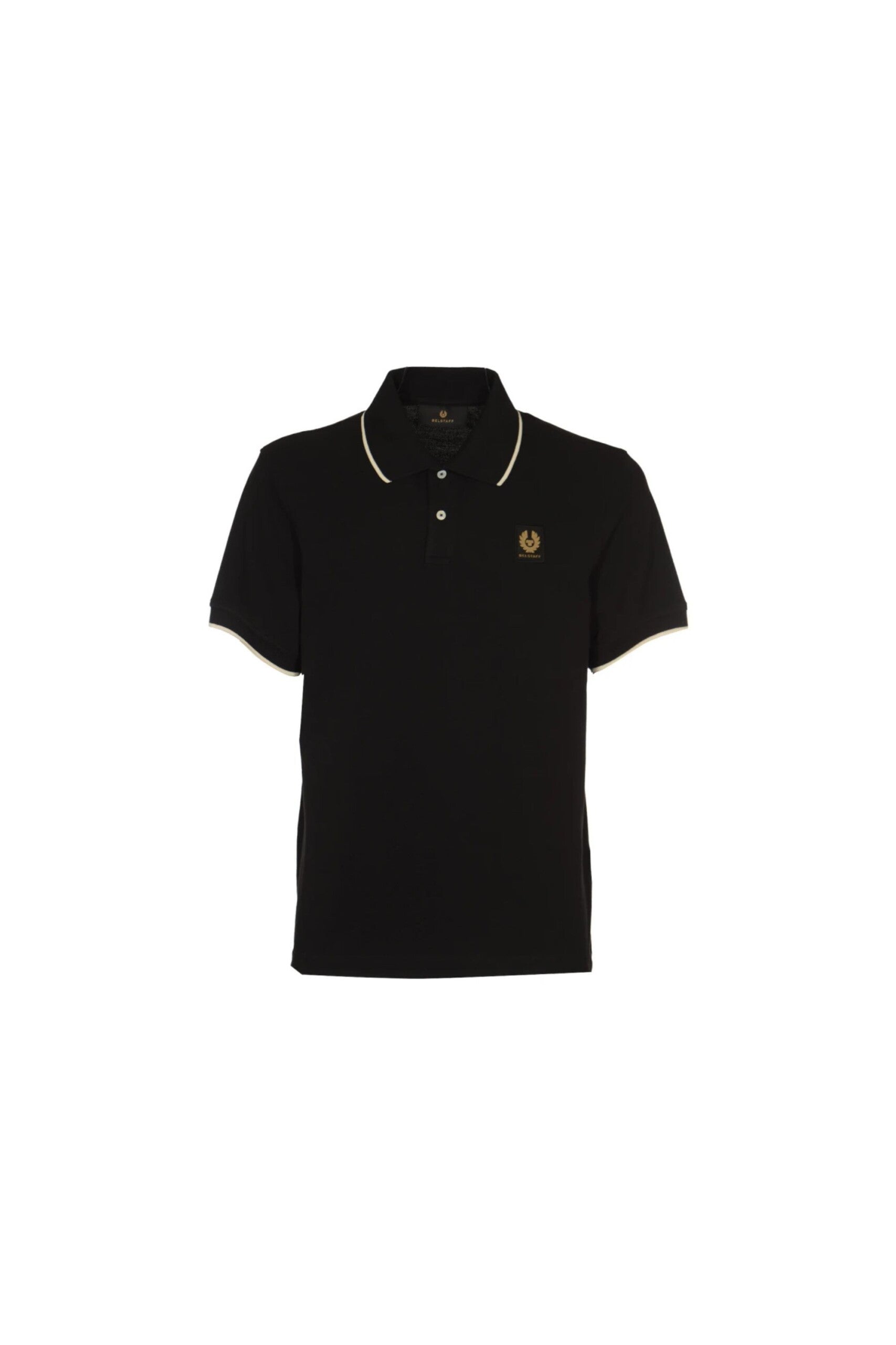 Belstaff Polo con Logo nera vista frontale