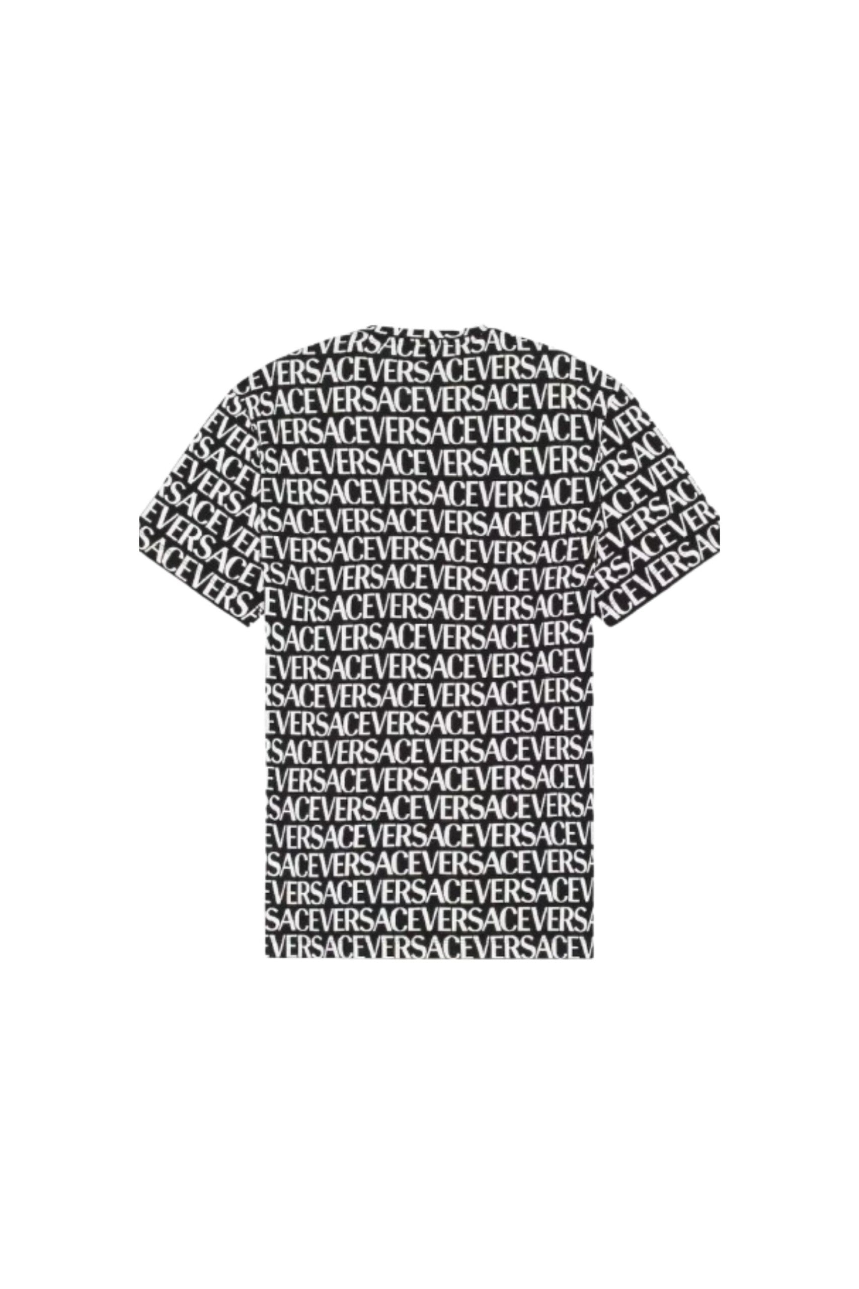 Versace T shirt con Logo ALL OVER vista retro
