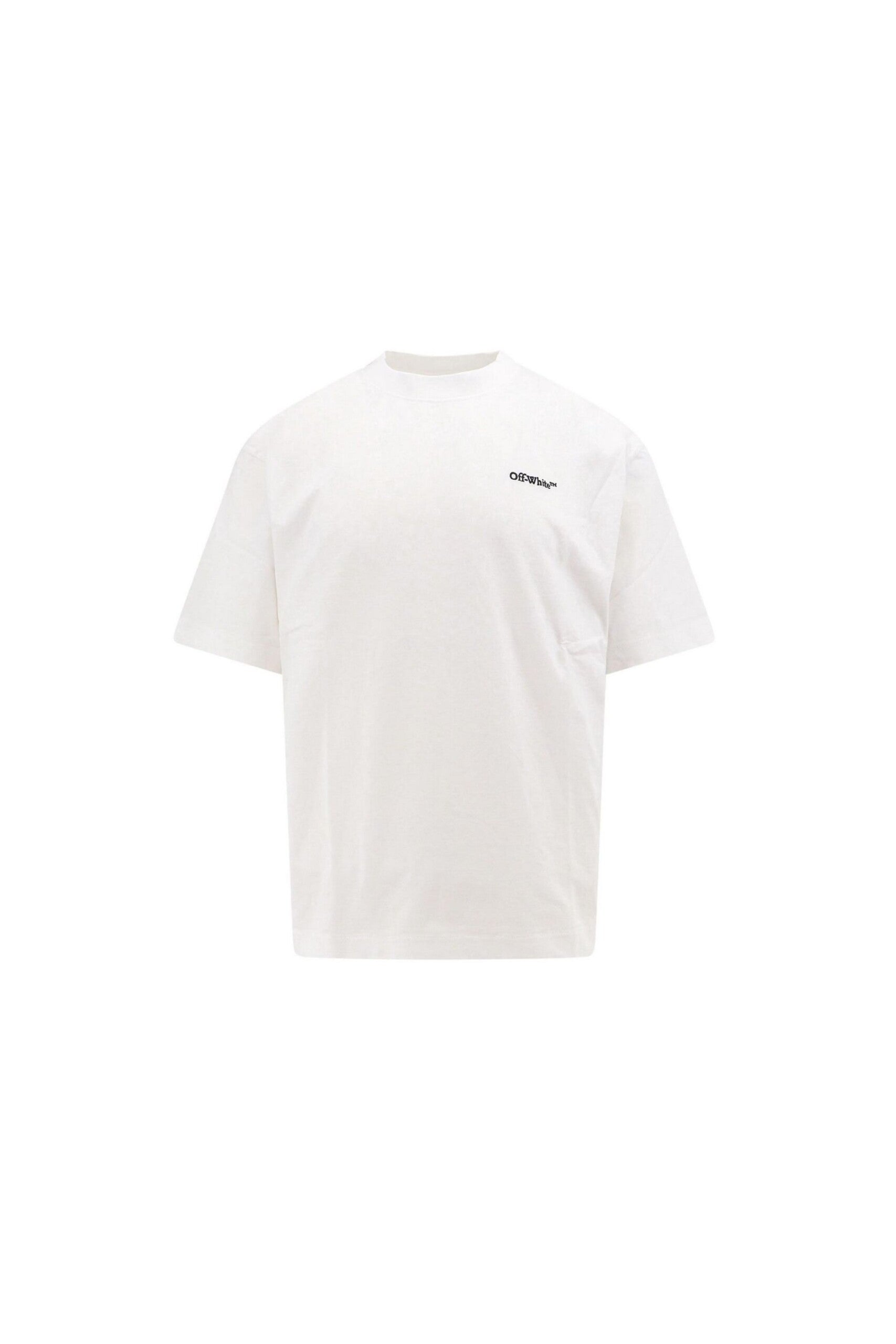 Off White T shirt Tattoo Skate vista frontale