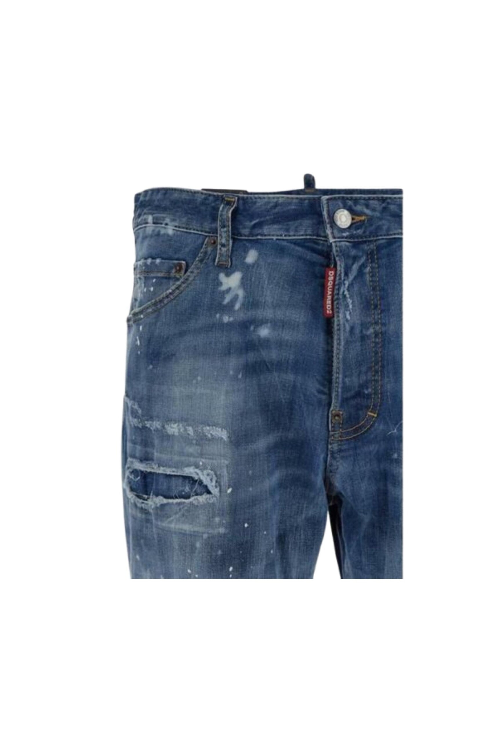 Dsquared2 Jeans Skinny fit elasticizzato Blu Navy zoom logo