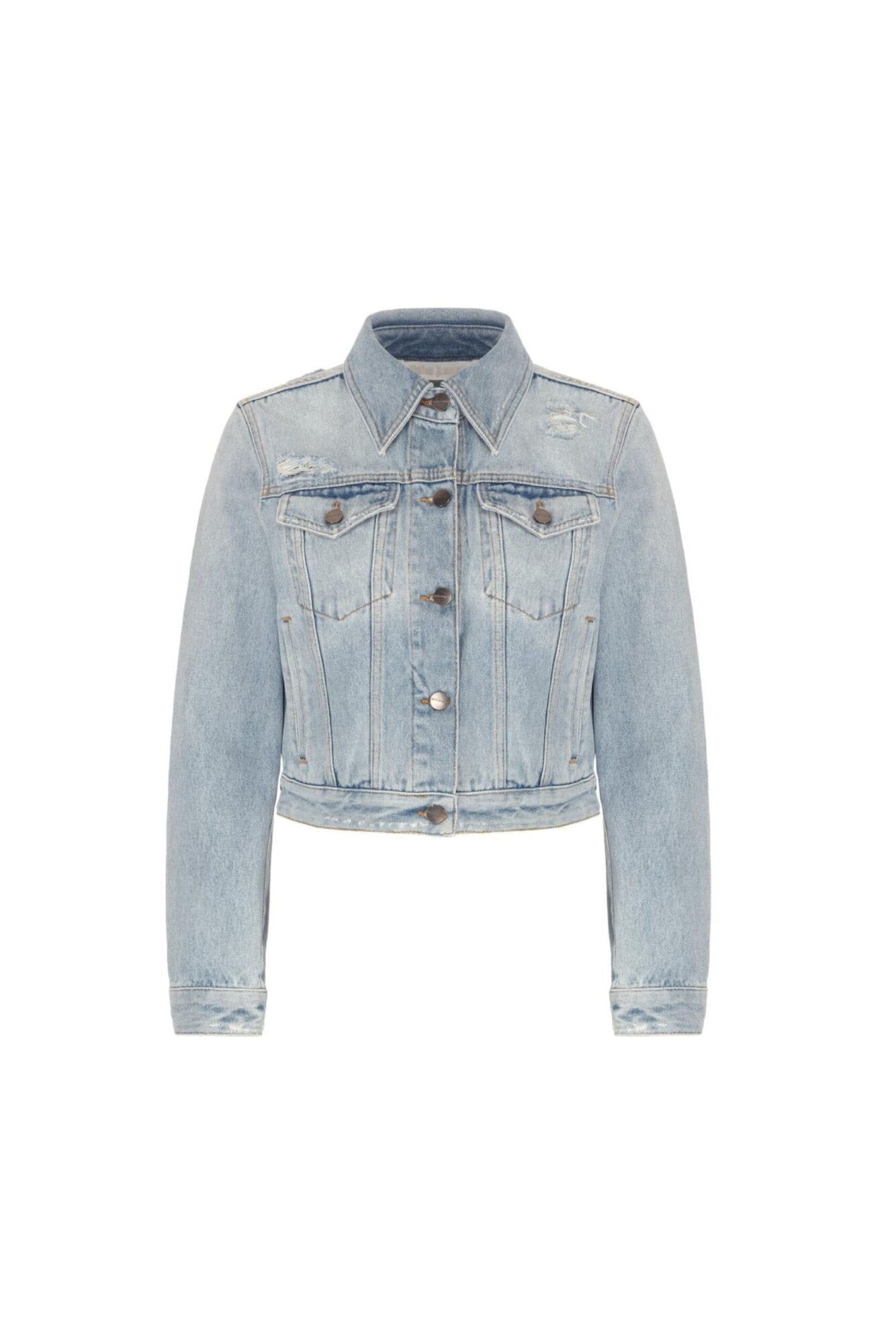 Palm Angels Giacca In Denim Effetto Schiarito-1