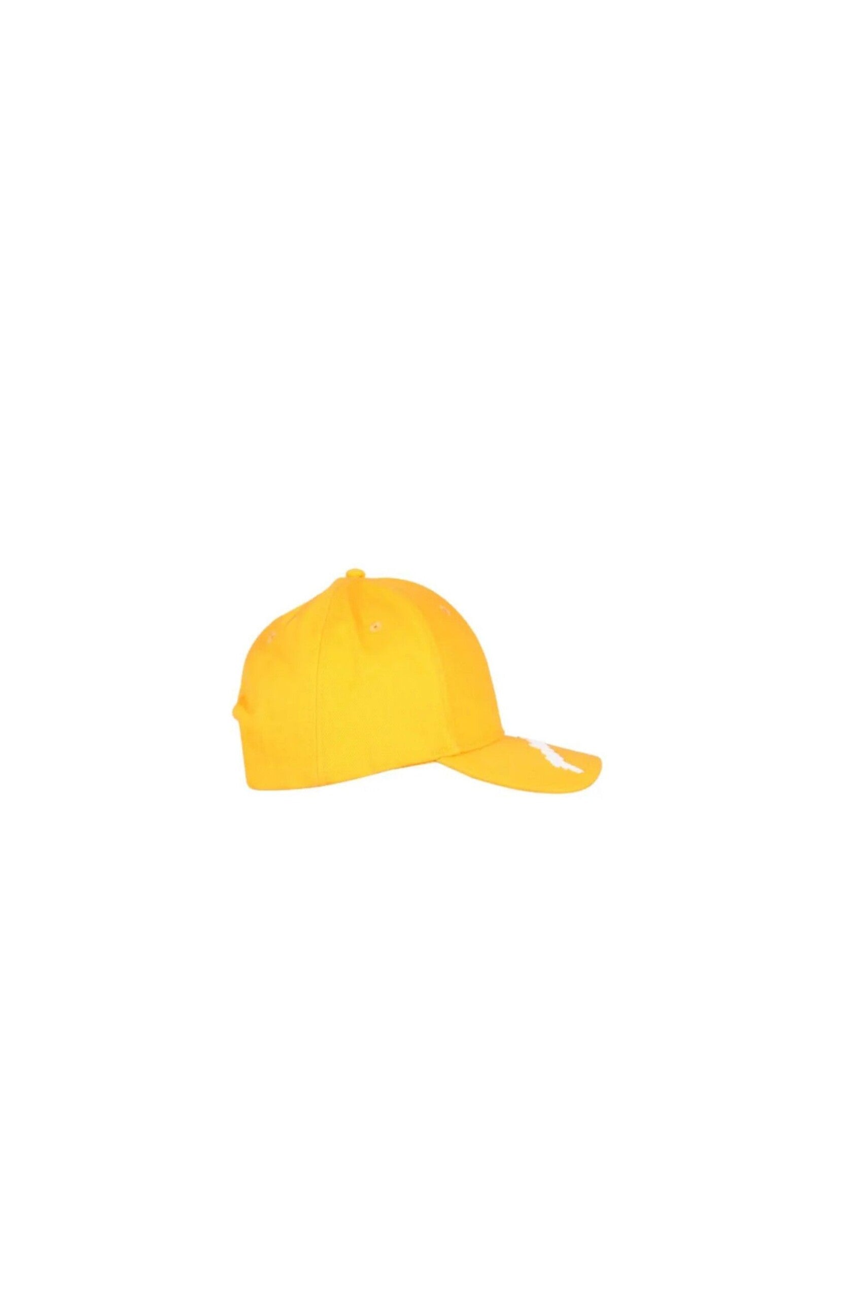 Palm Angels Cappello Curved Logo giallo vista laterale