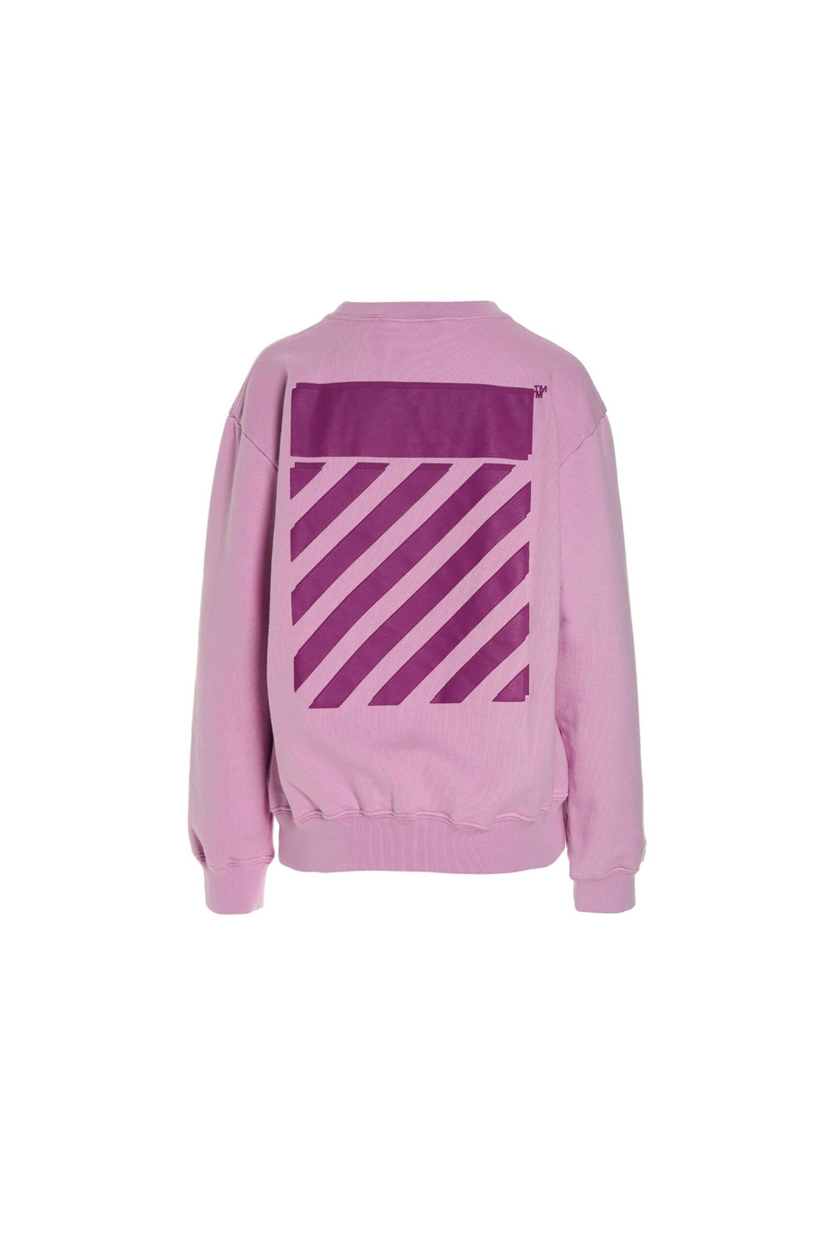 Off White Felpa Diag con Logo vista retro