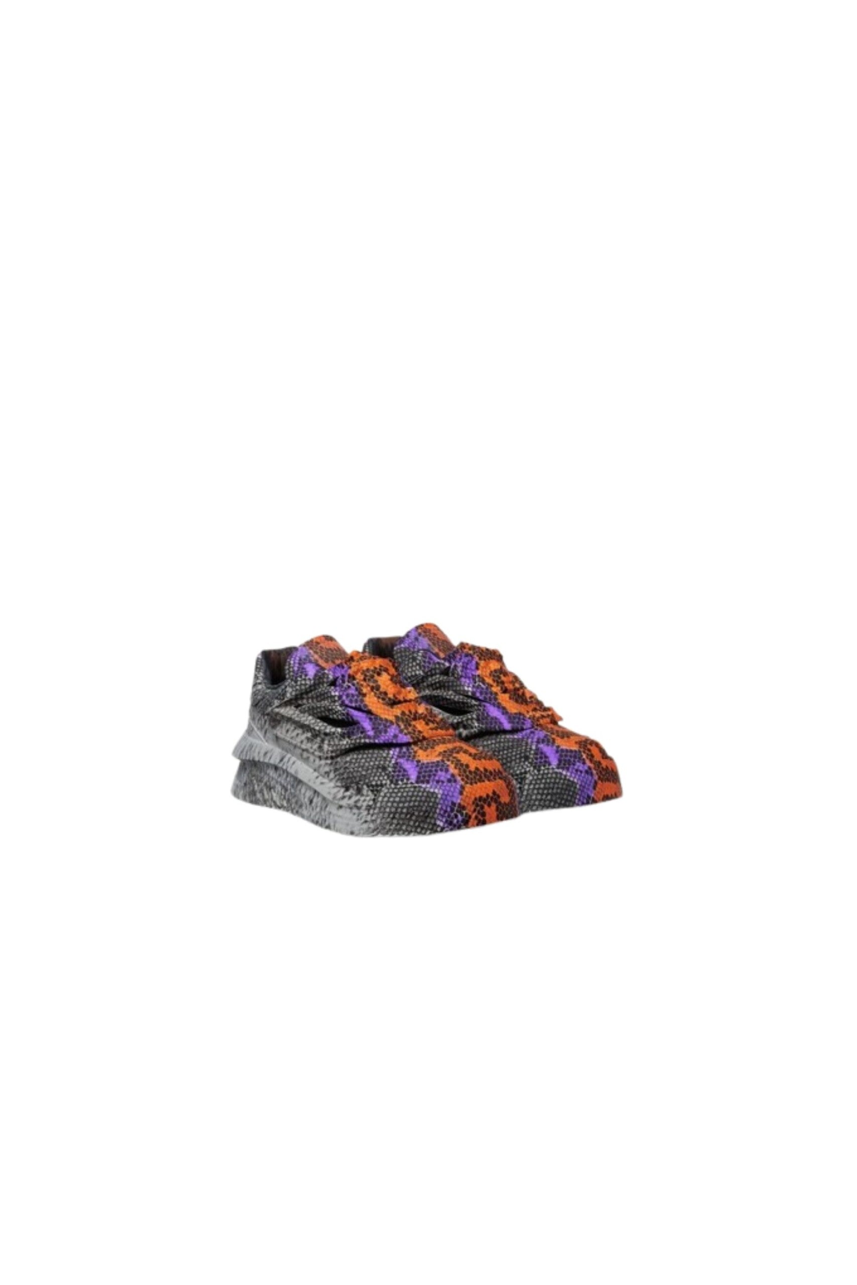 Versace Sneakers Odissea Orange Phyton vista trequarti