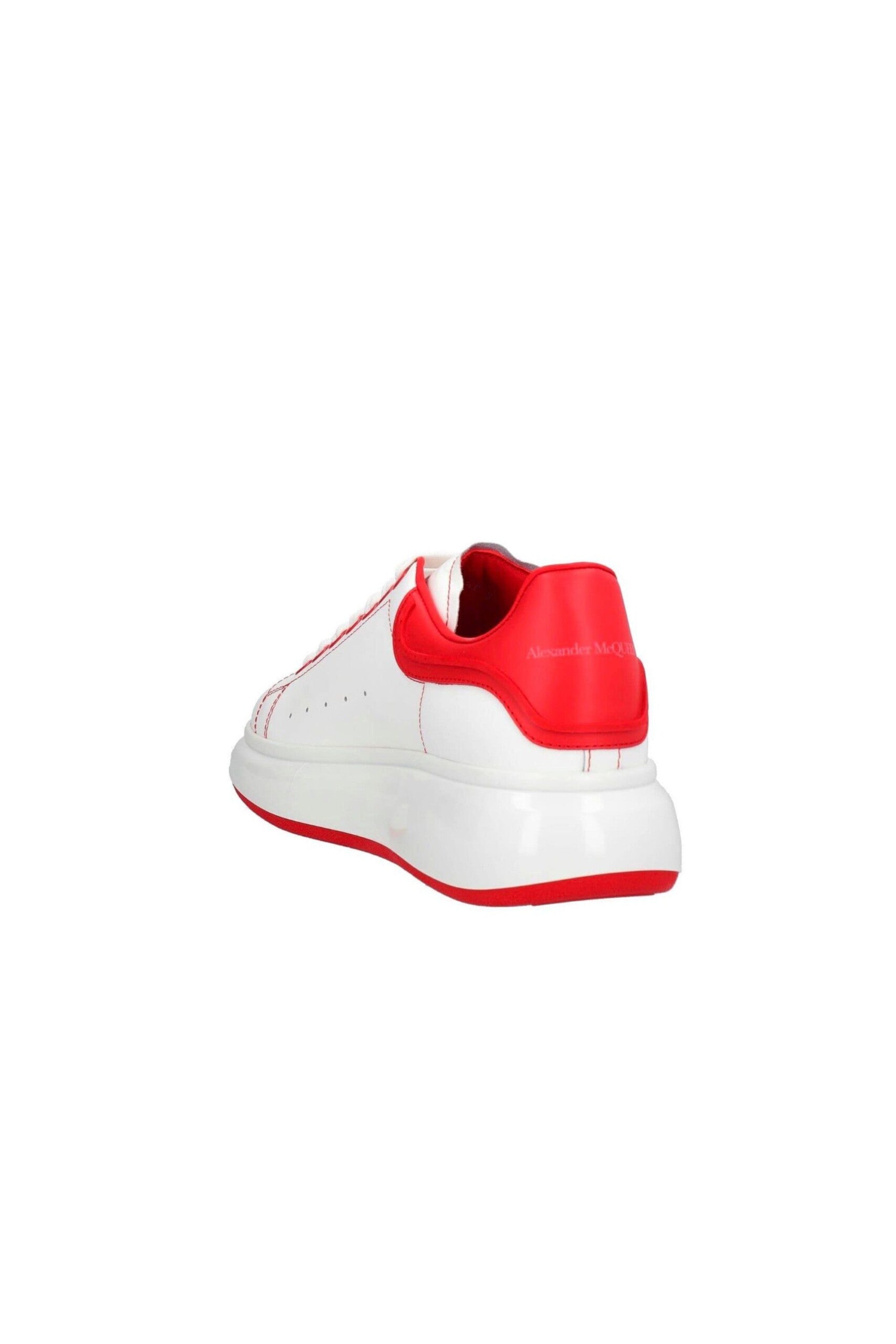Alexander Mcqueen Sneakers Ovesize in Pelle lacci rossi vista retro