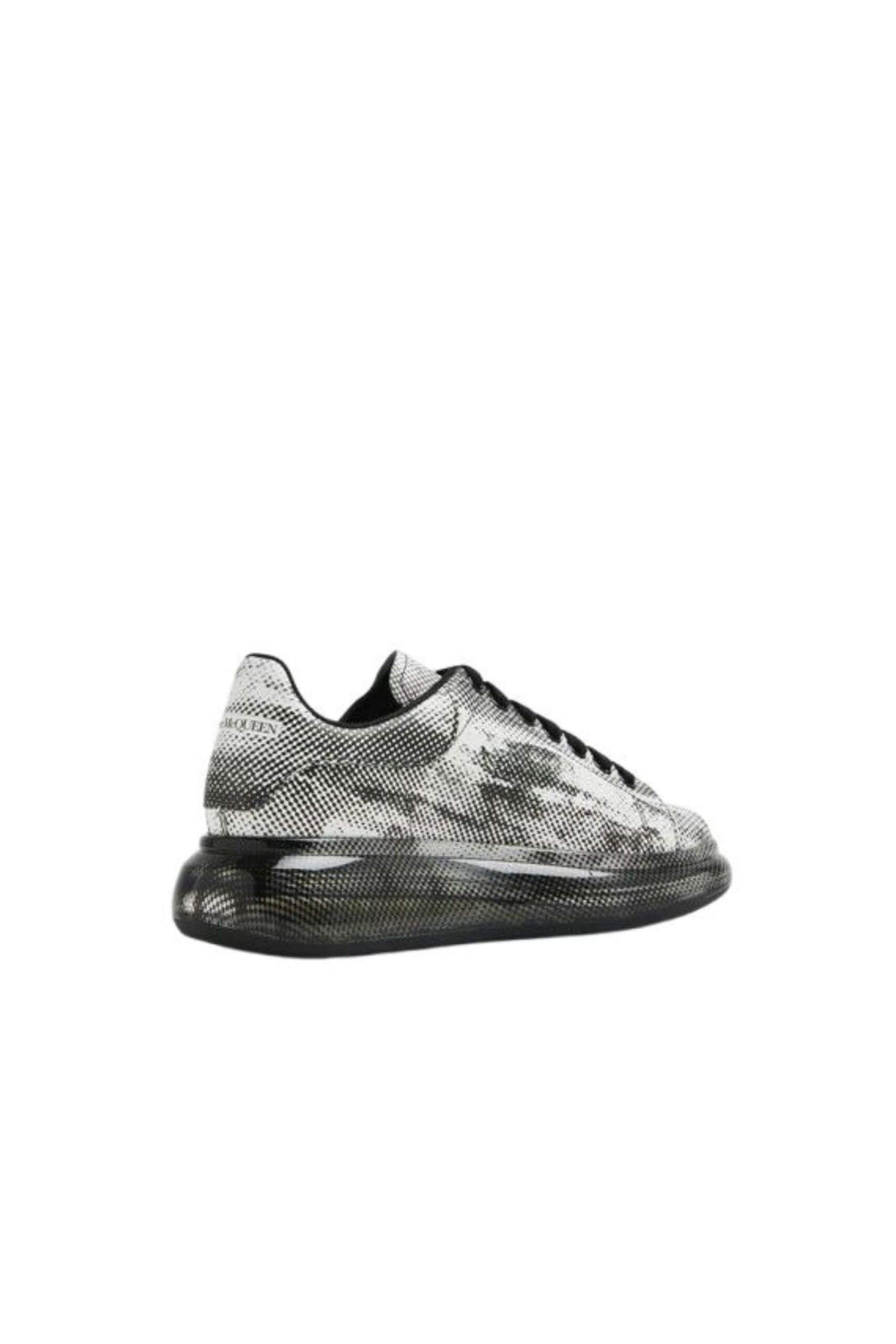 Alexander Mcqueen Sneakers Ovesize in Pelle grigio vista retro